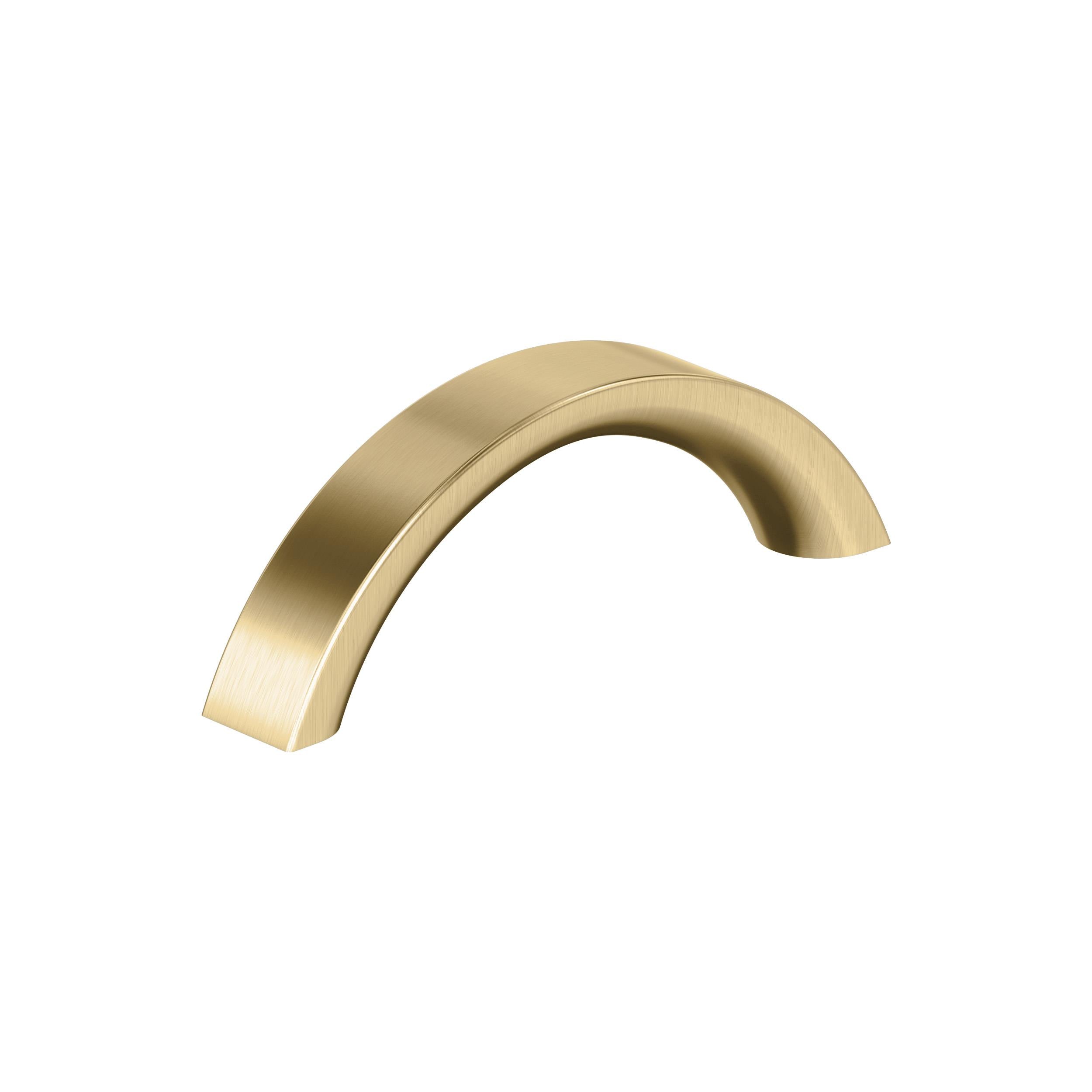 Parabolic 3 inch (76mm) Center-to-Center Champagne Bronze Cabinet Pull