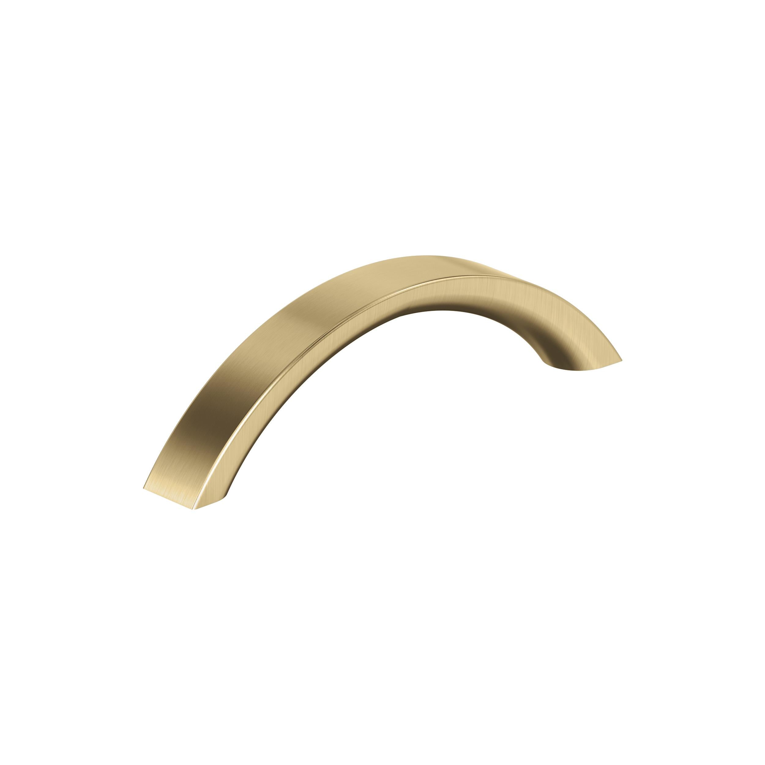 Parabolic 3-3/4 inch (96mm) Center-to-Center Champagne Bronze Cabinet Pull