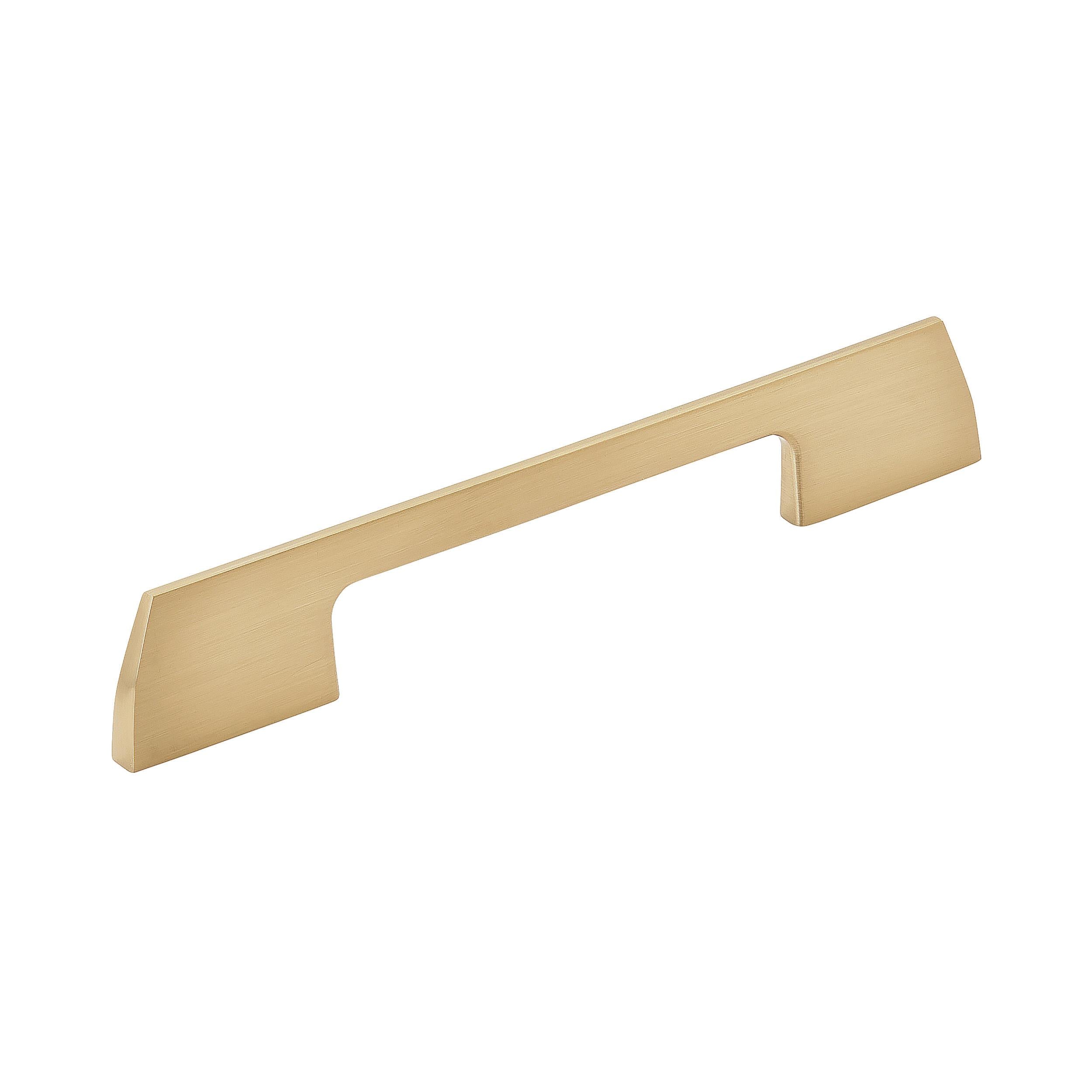 Angle 5-1/16 inch (128mm) Center-to-Center Champagne Bronze Cabinet Pull