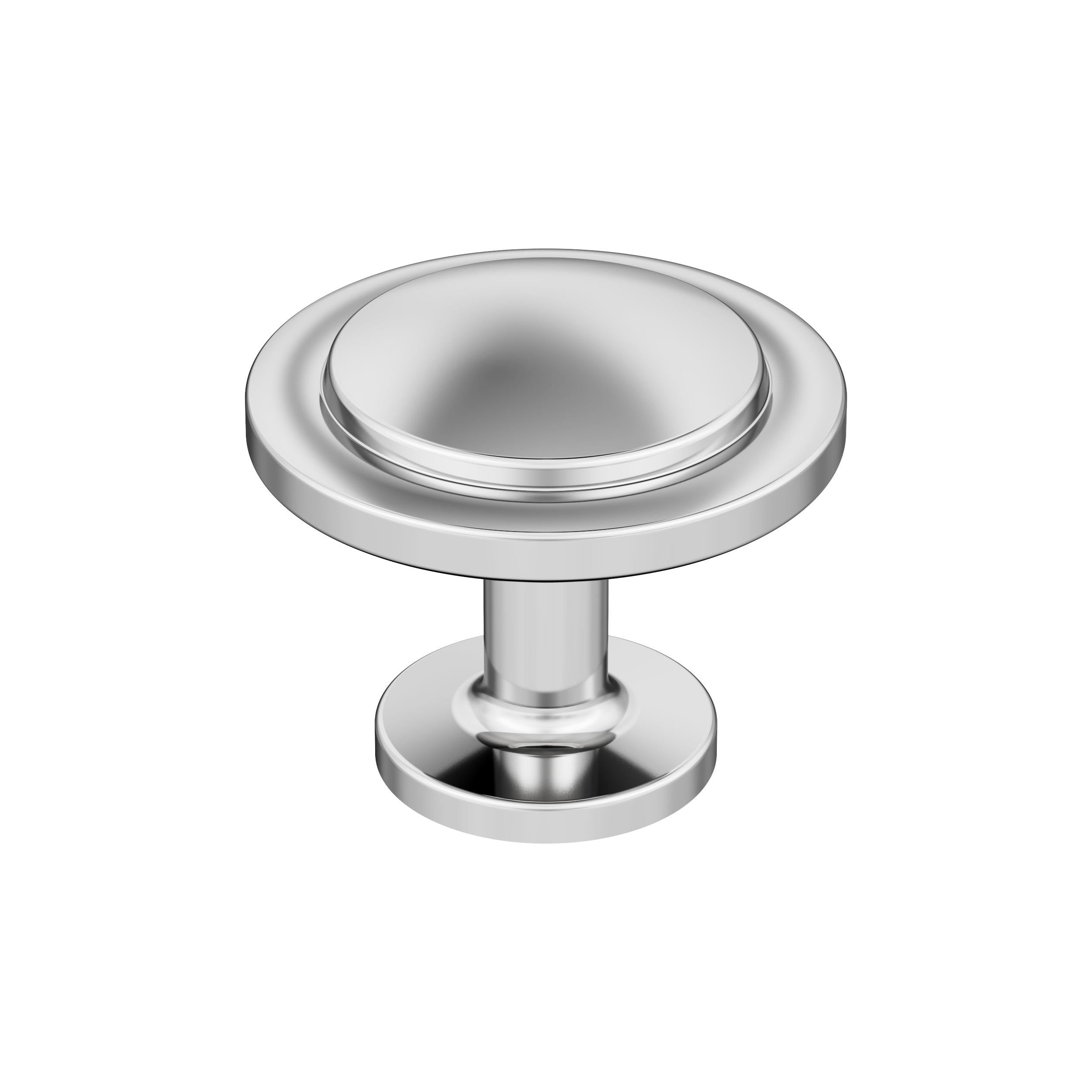 Loop 1-3/16 inch (30mm) Diameter Polished Chrome Cabinet Knob