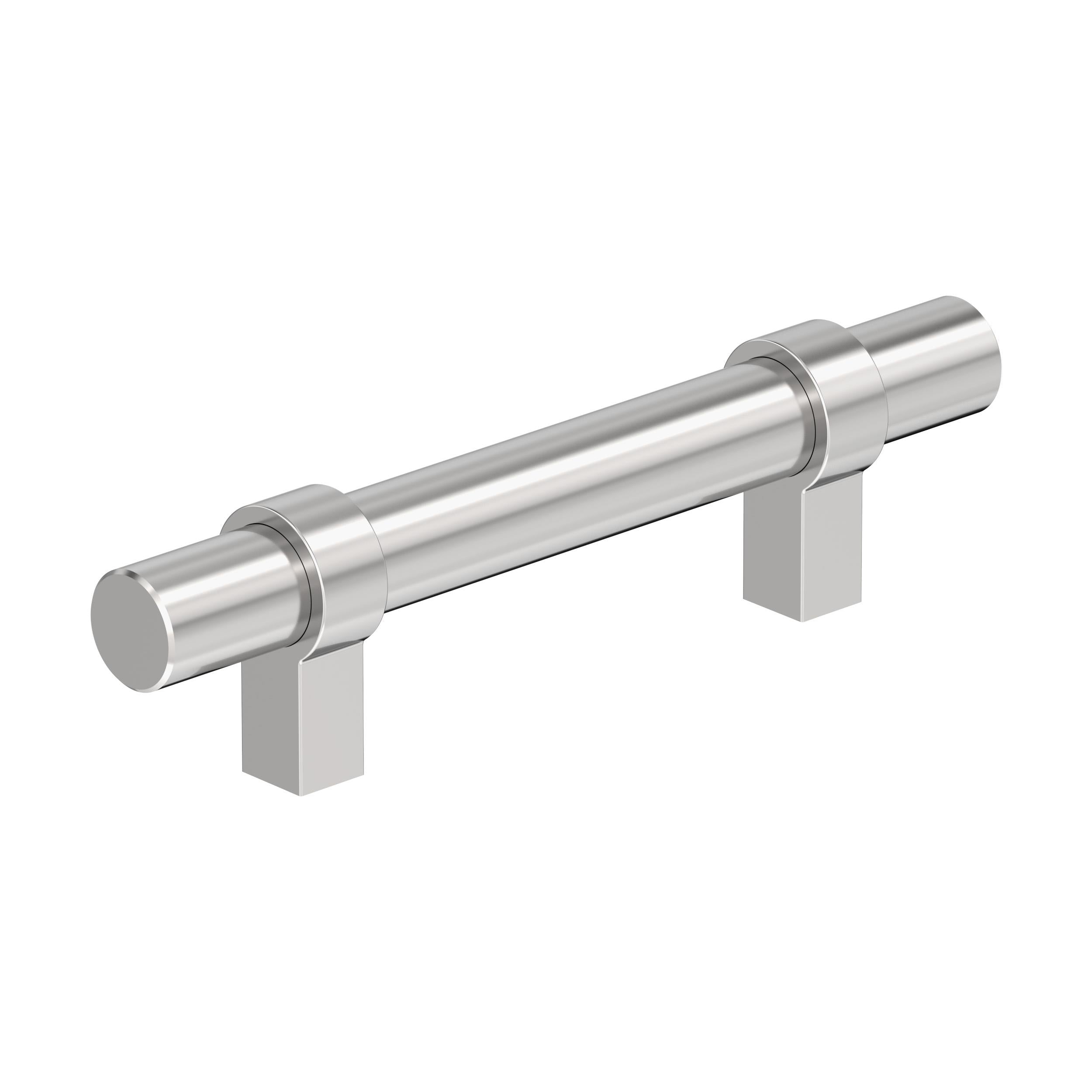 Central 3 inch (76mm) Center-to-Center Polished Chrome Cabinet Pull