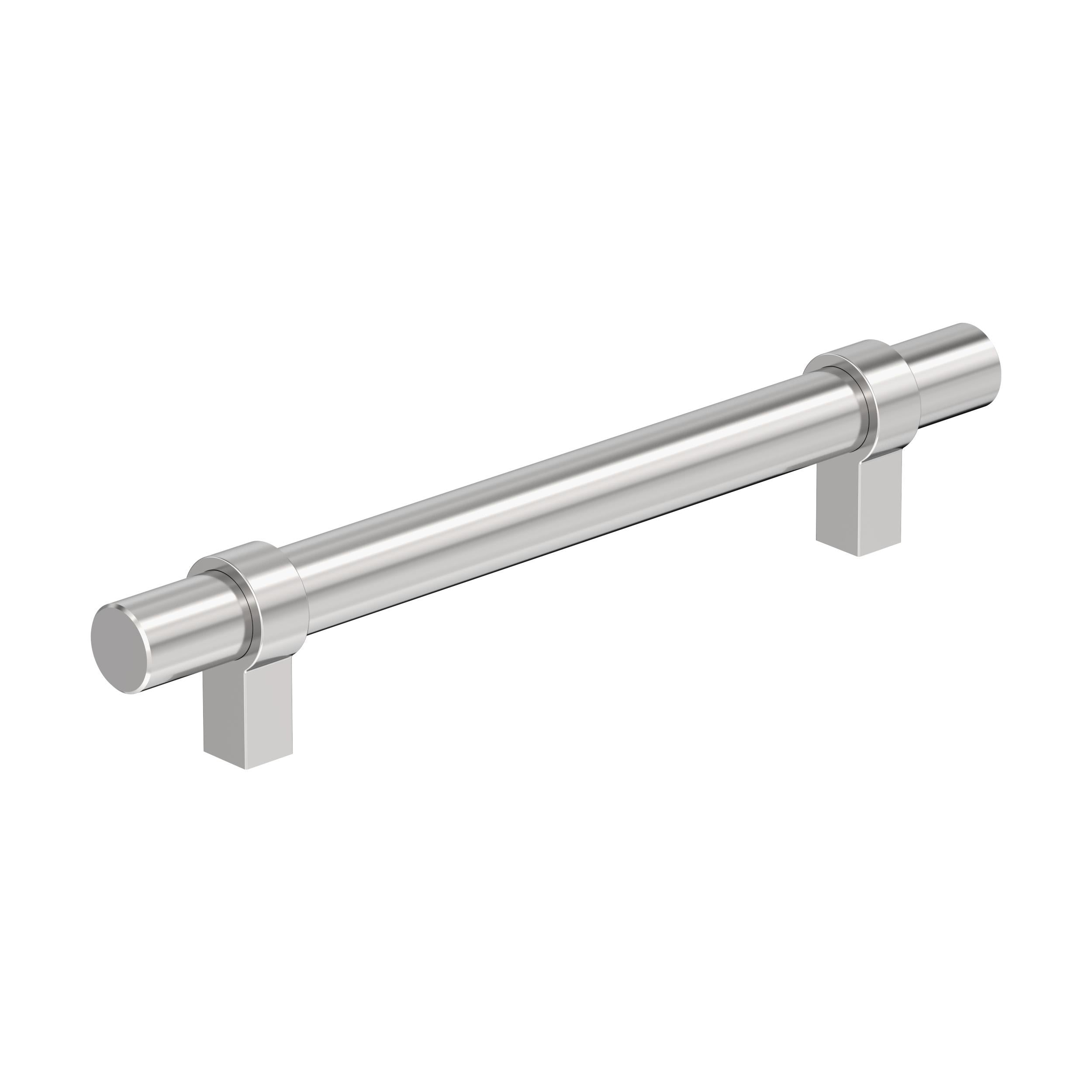 Central 5-1/16 inch (128mm) Center-to-Center Polished Chrome Cabinet Pull