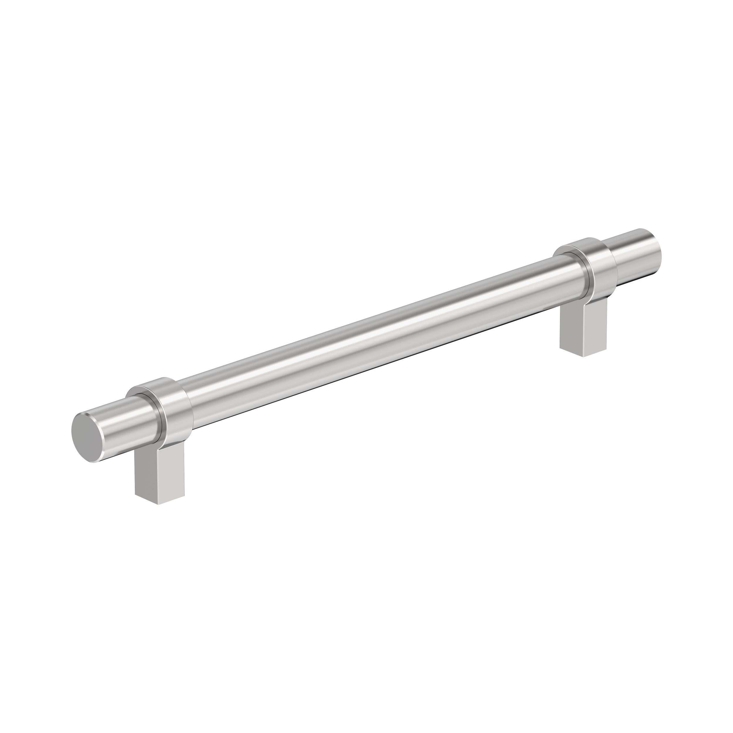 Central 6-5/16 inch (160mm) Center-to-Center Polished Chrome Cabinet Pull