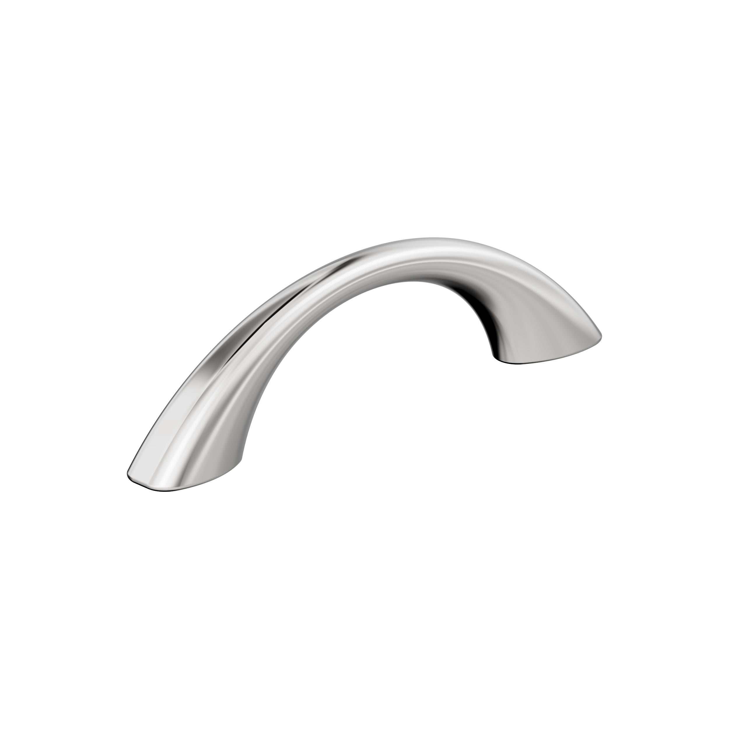 Vaile 3 inch (76mm) Center-to-Center Polished Chrome Cabinet Pull