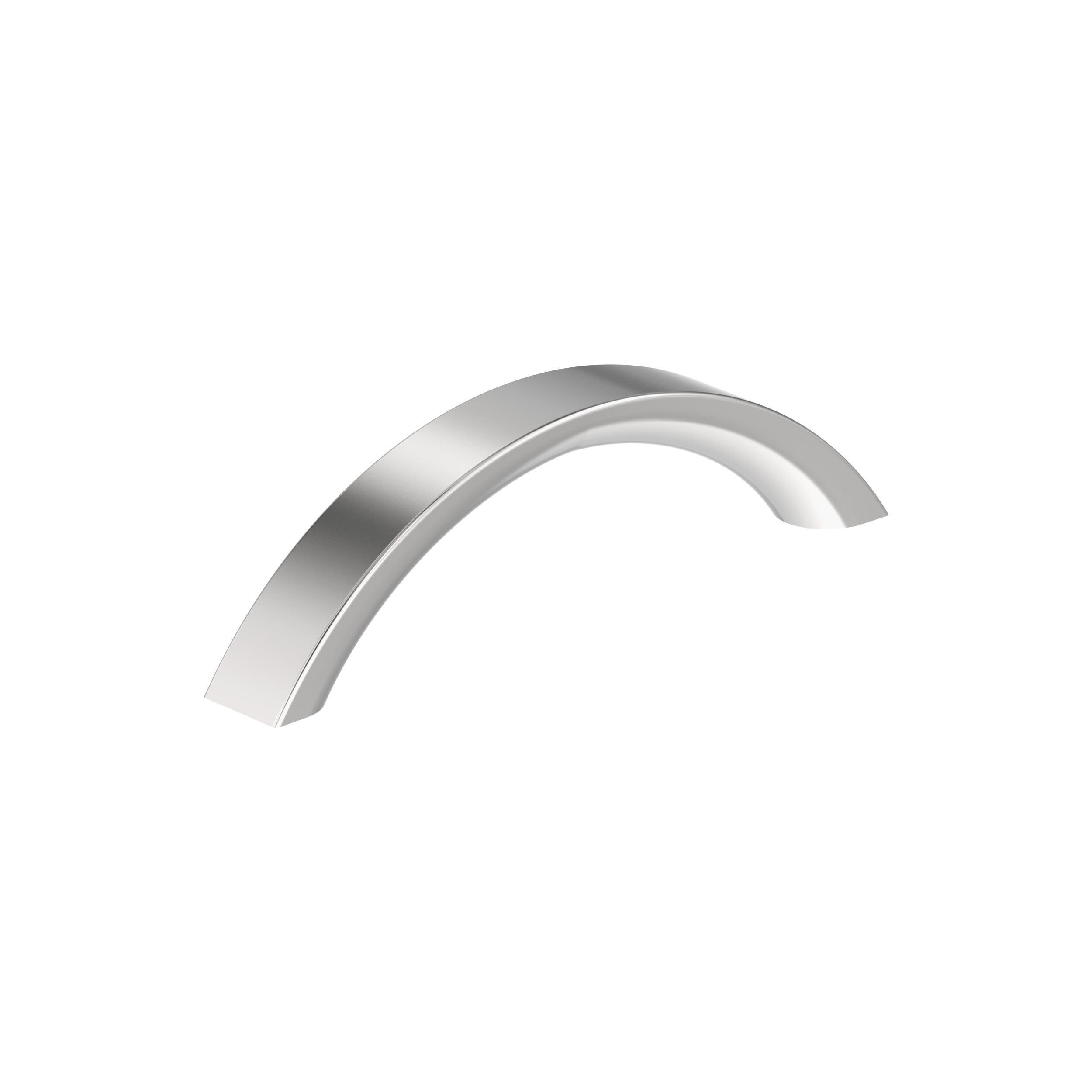 Parabolic 3-3/4 inch (96mm) Center-to-Center Polished Chrome Cabinet Pull
