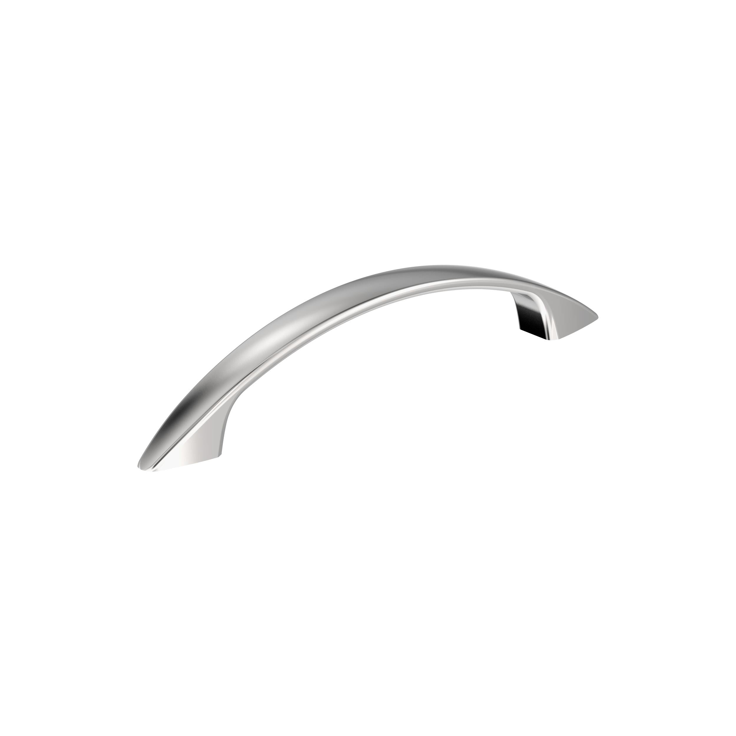 Arc 3-3/4 inch (96mm) Center-to-Center Polished Chrome Cabinet Pull
