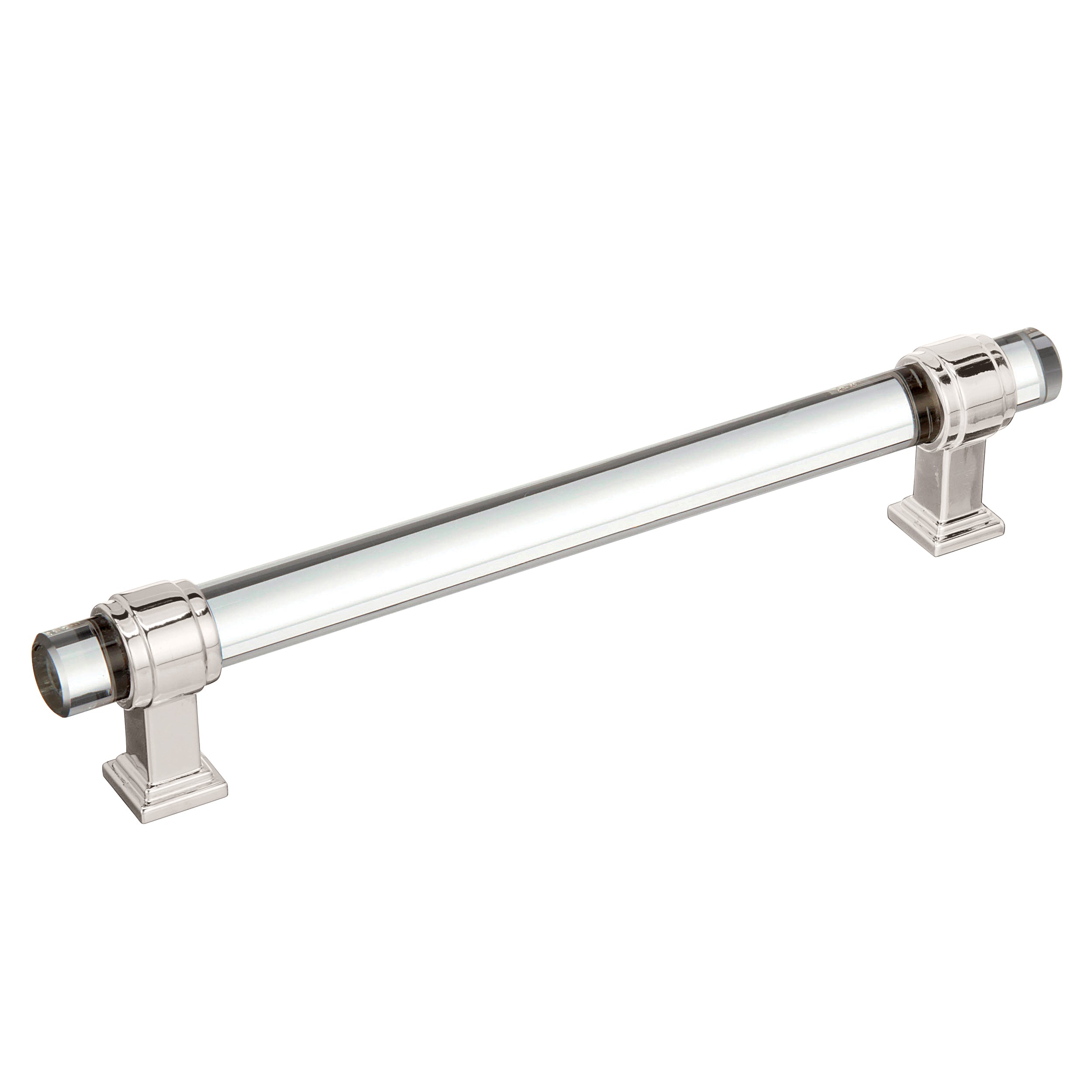 Glacio 6-5/16 inch (160mm) Center-to-Center Clear/Polished Nickel Cabinet Pull