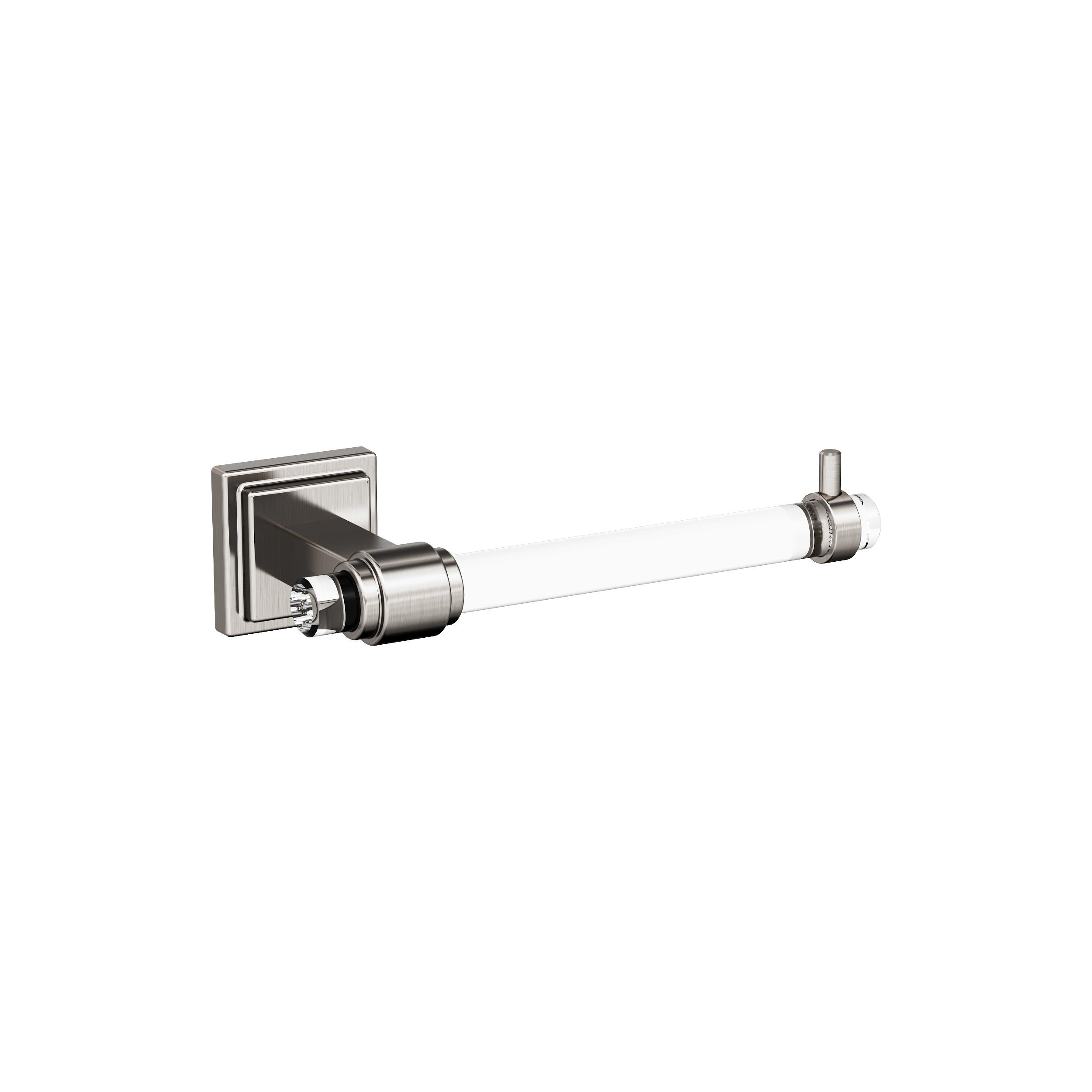 Glacio Clear/Brushed Nickel Single Post Tissue Holder