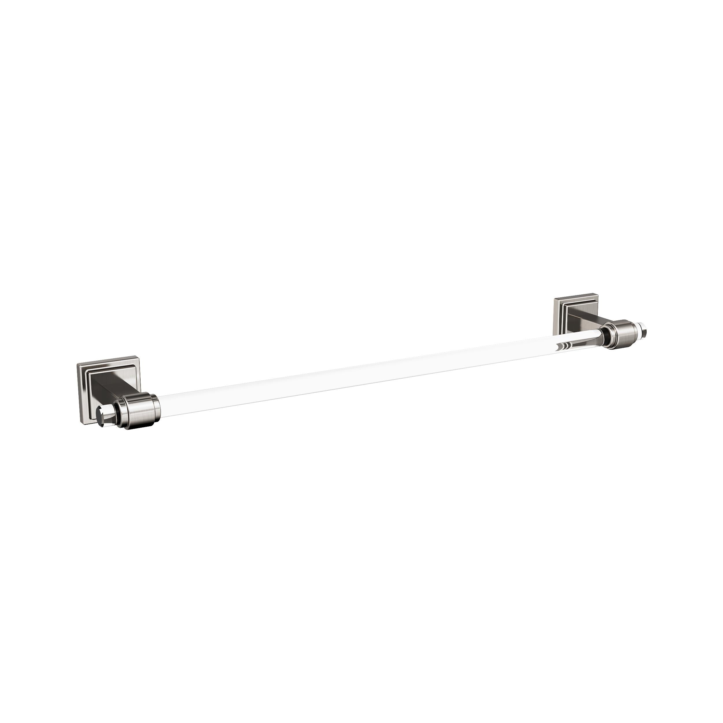 Glacio Clear/Brushed Nickel 18 inch (457mm) Towel Bar