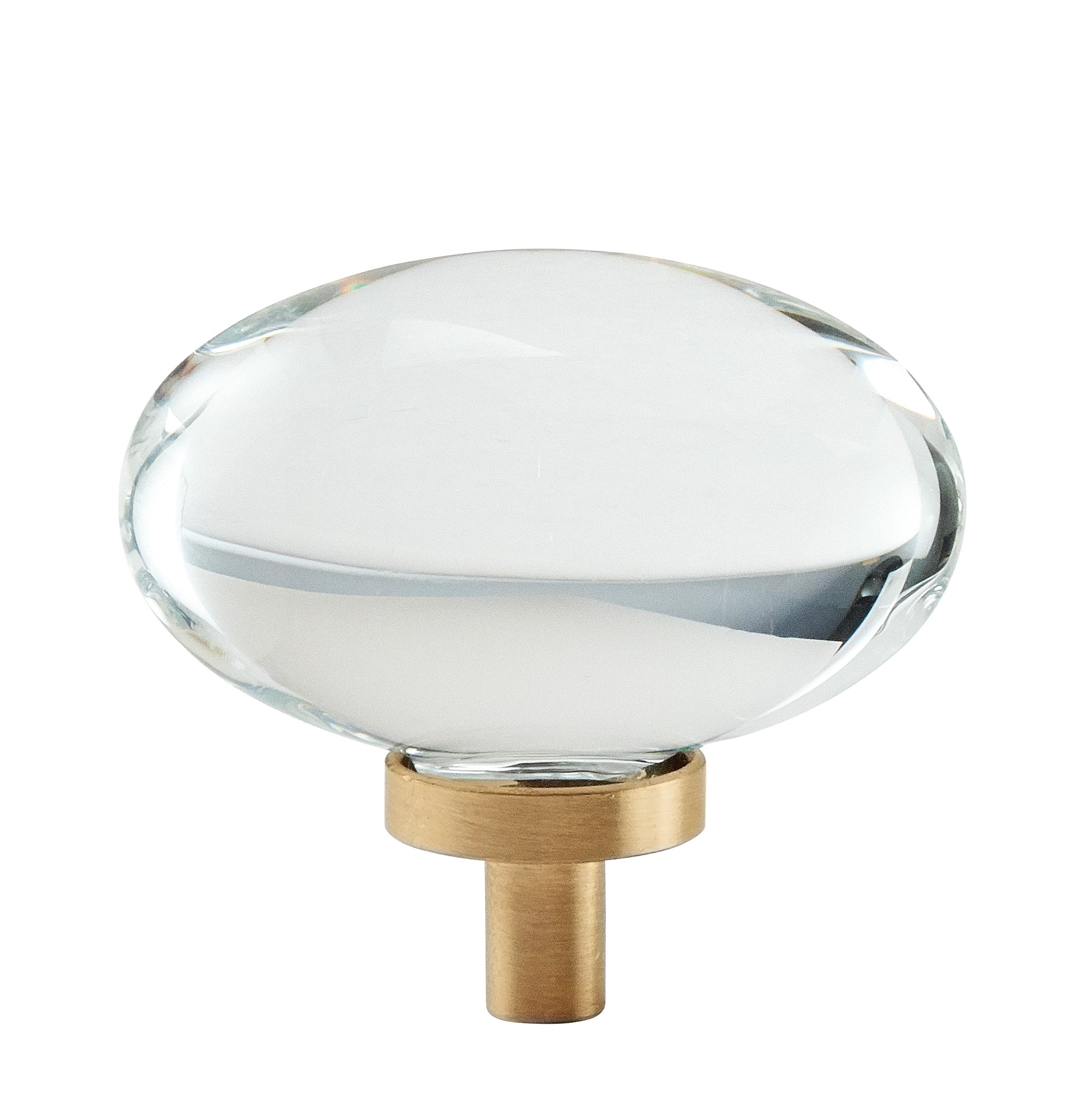 Glacio 1-3/4 inch (44mm) Length Clear/Champagne Bronze Cabinet Knob