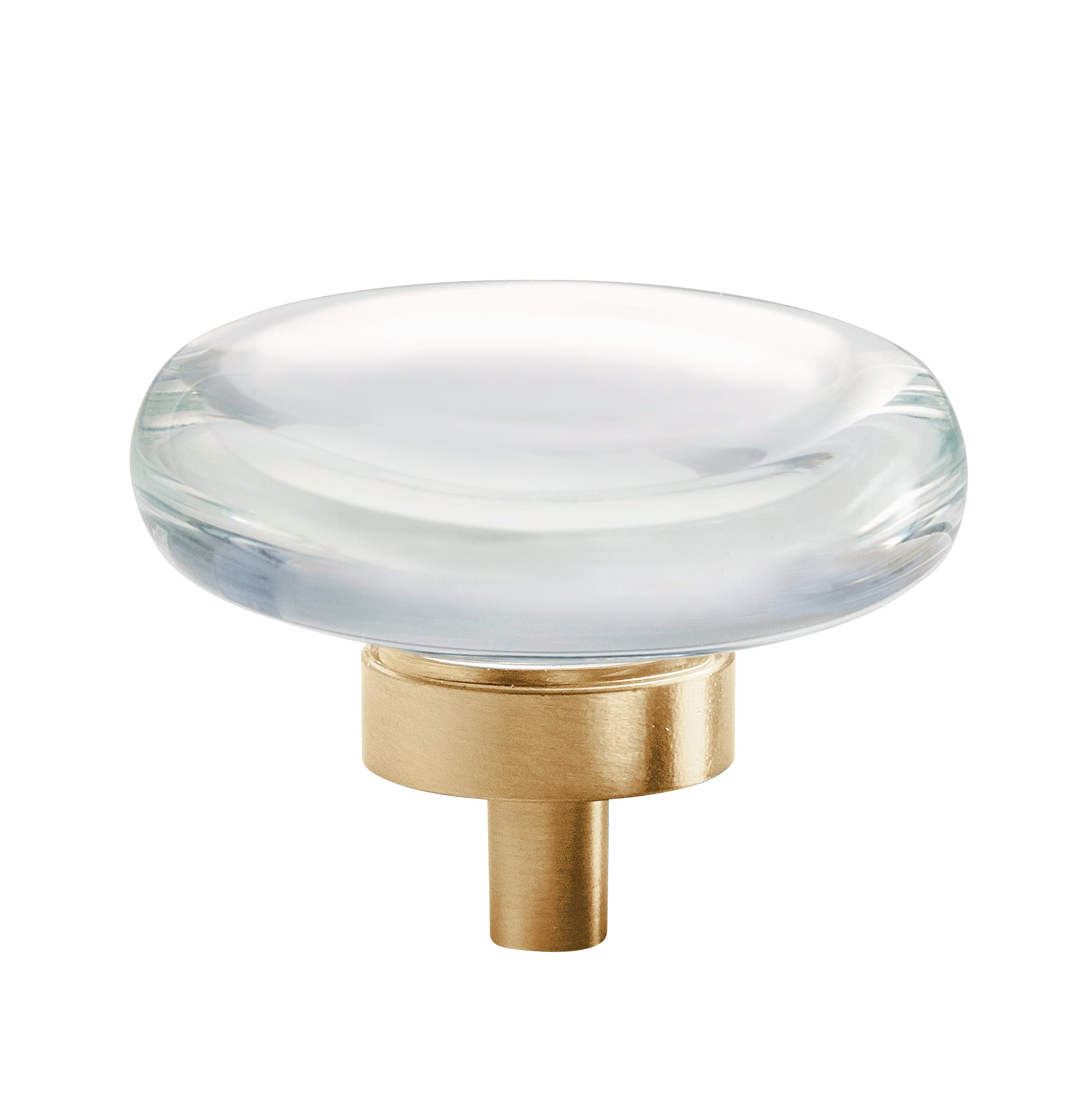 Glacio 1-3/4 inch (44mm) Diameter Clear/Champagne Bronze Cabinet Knob