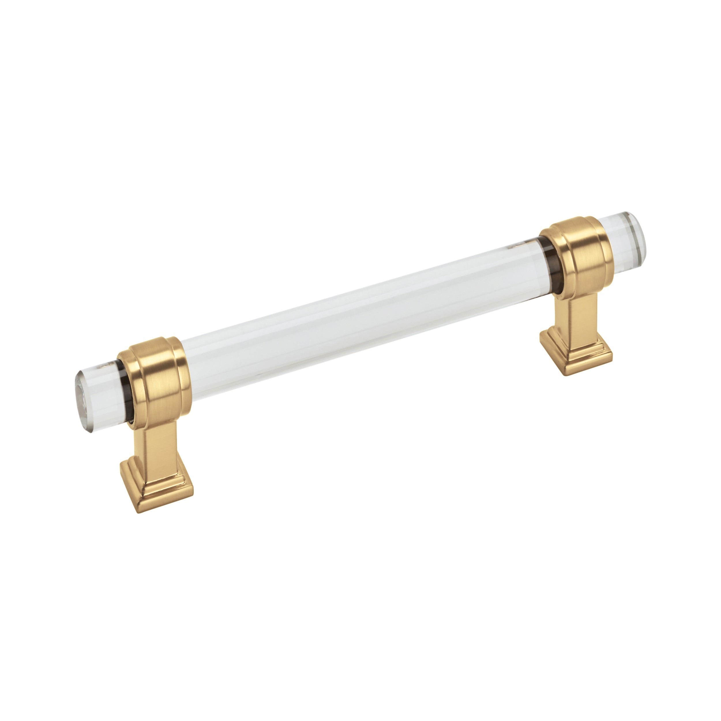 Glacio 5-1/16 inch (128mm) Center-to-Center Clear/Champagne Bronze Cabinet Pull