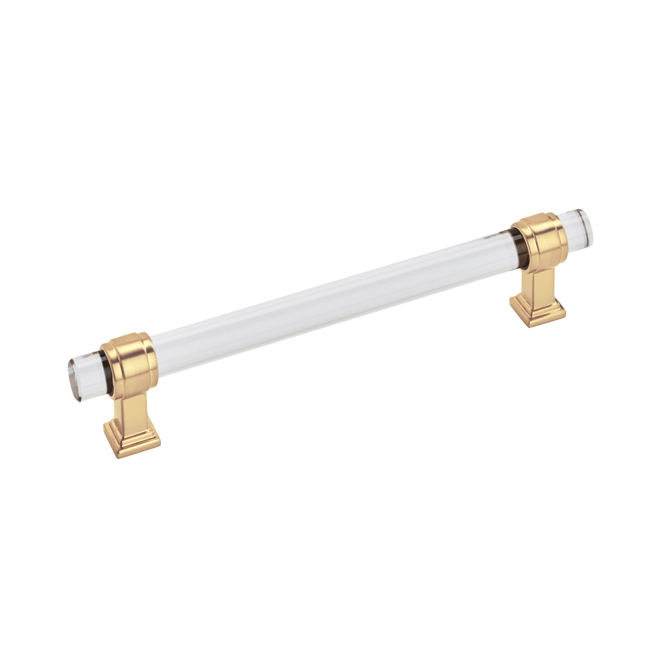 Glacio 6-5/16 inch (160mm) Center-to-Center Clear/Champagne Bronze Cabinet Pull