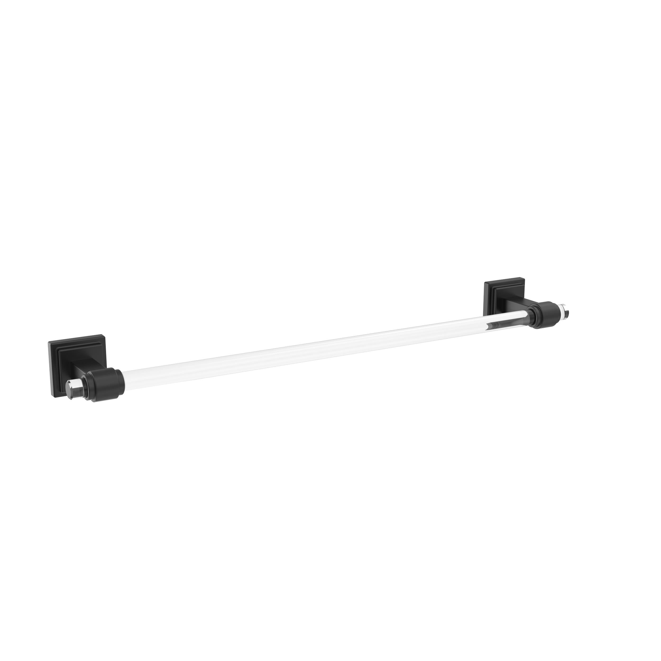 Glacio Clear/Matte Black 18 inch (457mm) Towel Bar