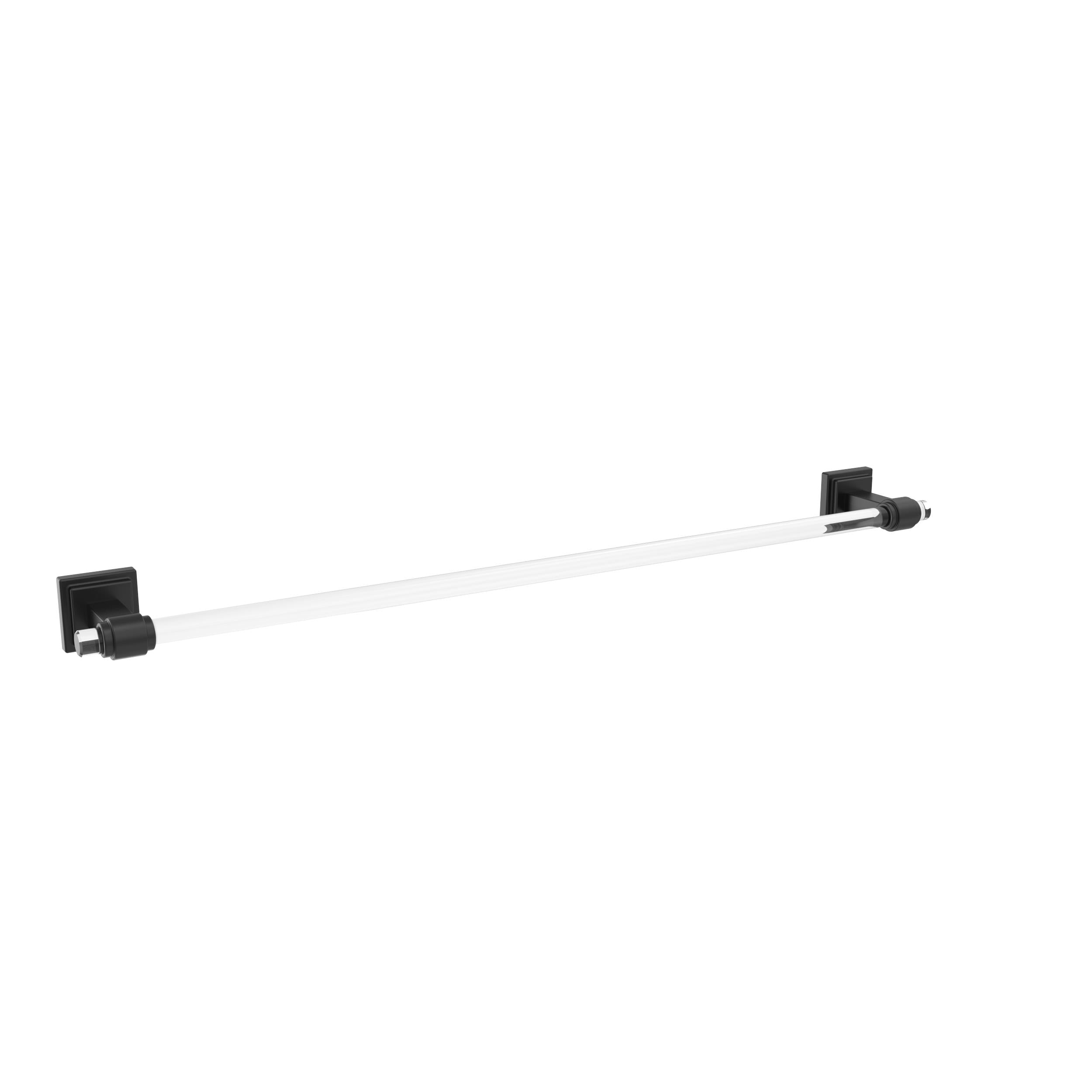 Glacio Clear/Matte Black 24 inch (610mm) Towel Bar