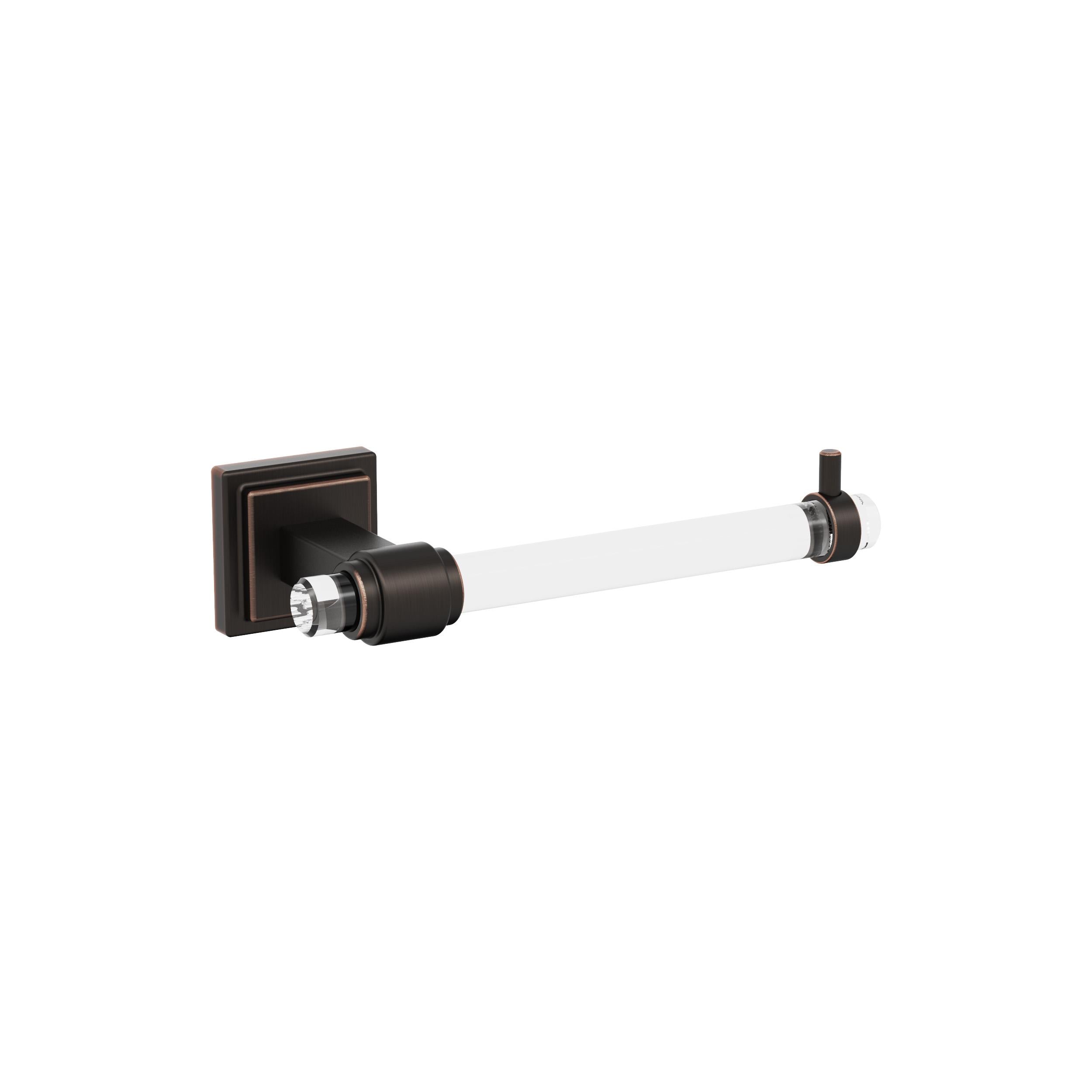 Glacio Clear/Oil-Rubbed Bronze Single Post Tissue Holder