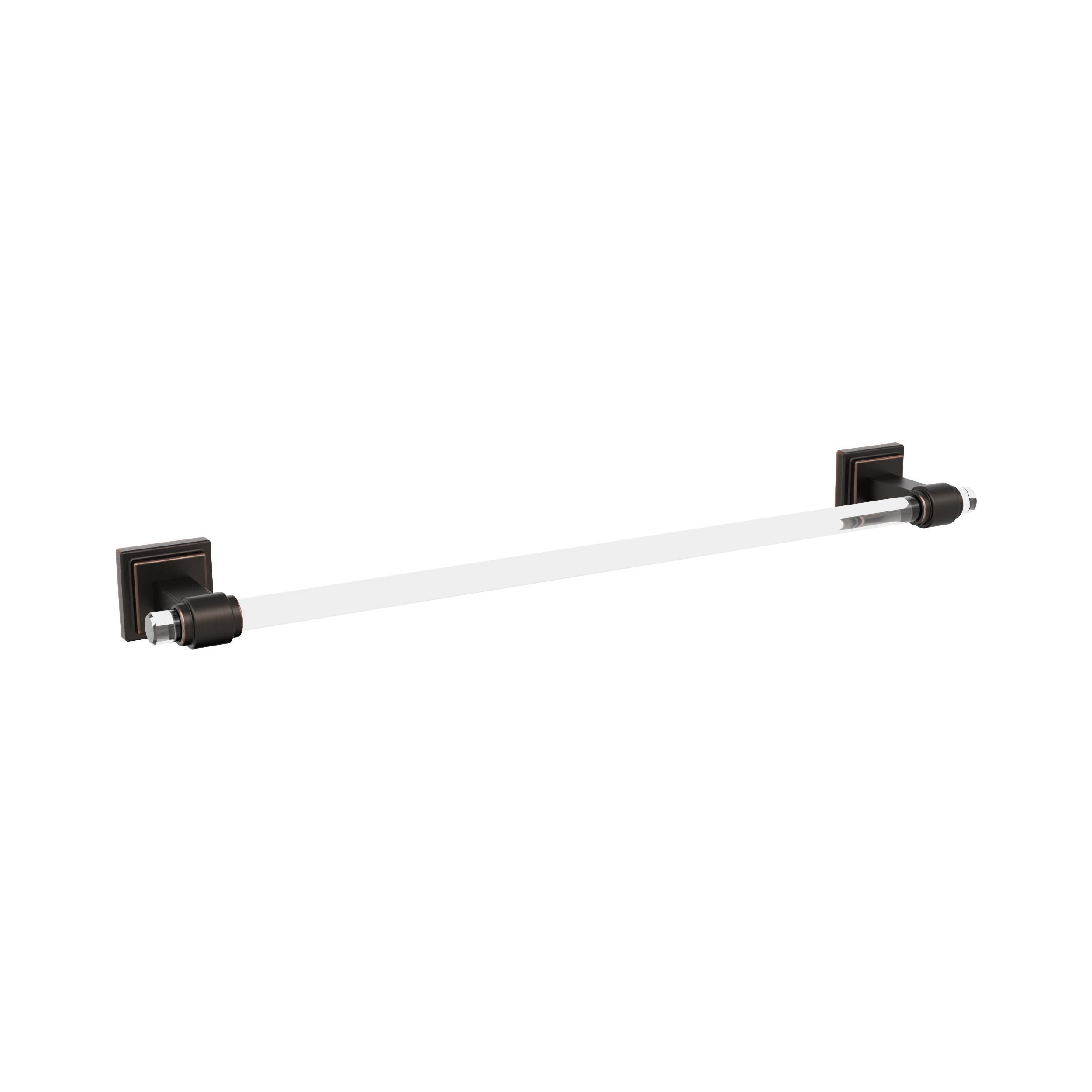Glacio Clear/Oil-Rubbed Bronze 18 inch (457mm) Towel Bar
