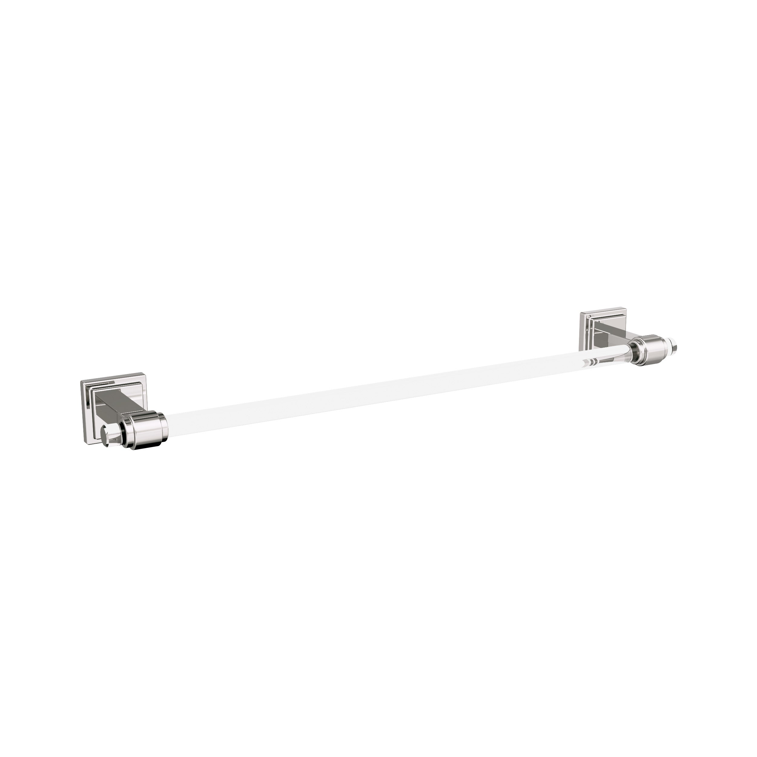Glacio Clear/Polished Nickel 18 inch (457mm) Towel Bar