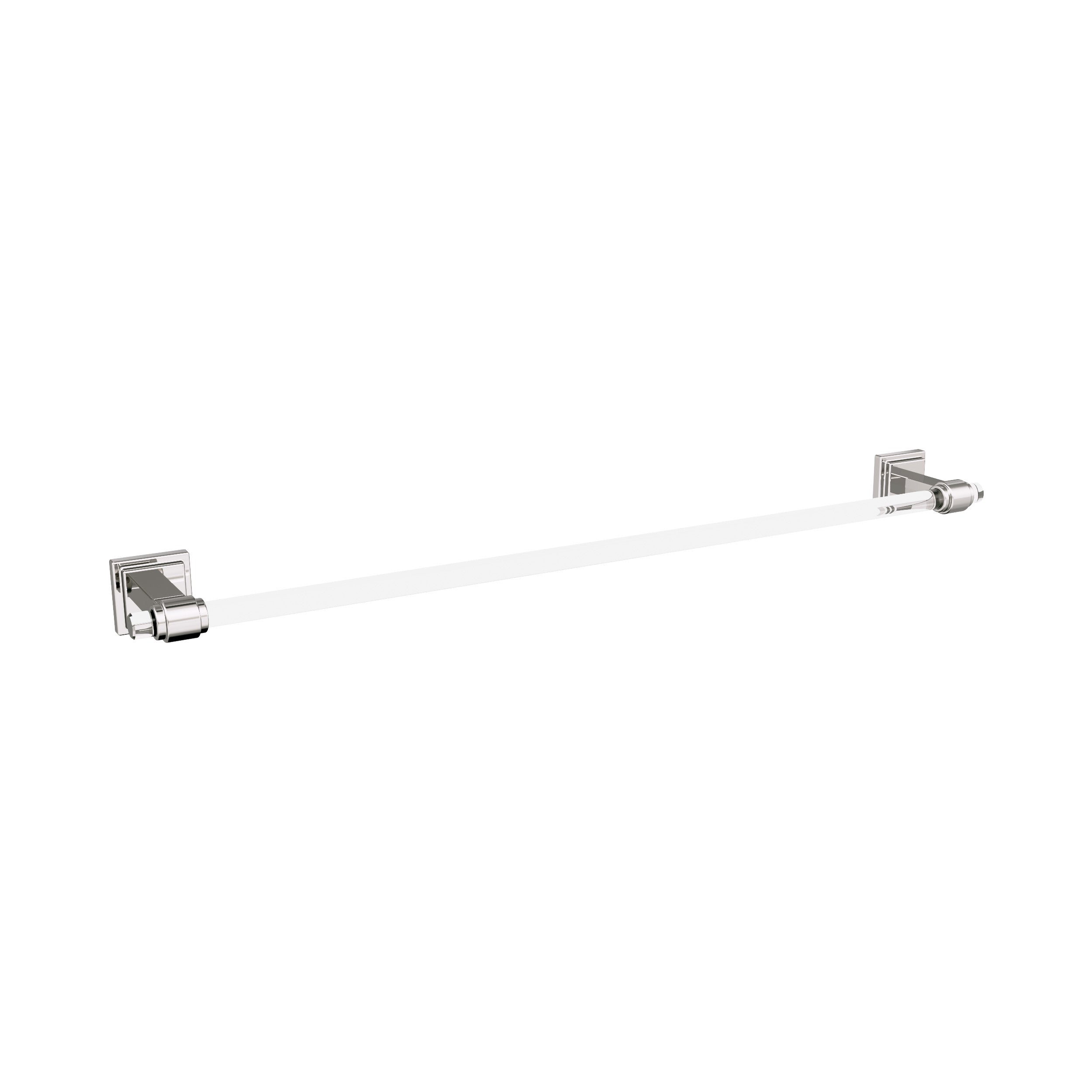 Glacio Clear/Polished Nickel 24 inch (610mm) Towel Bar