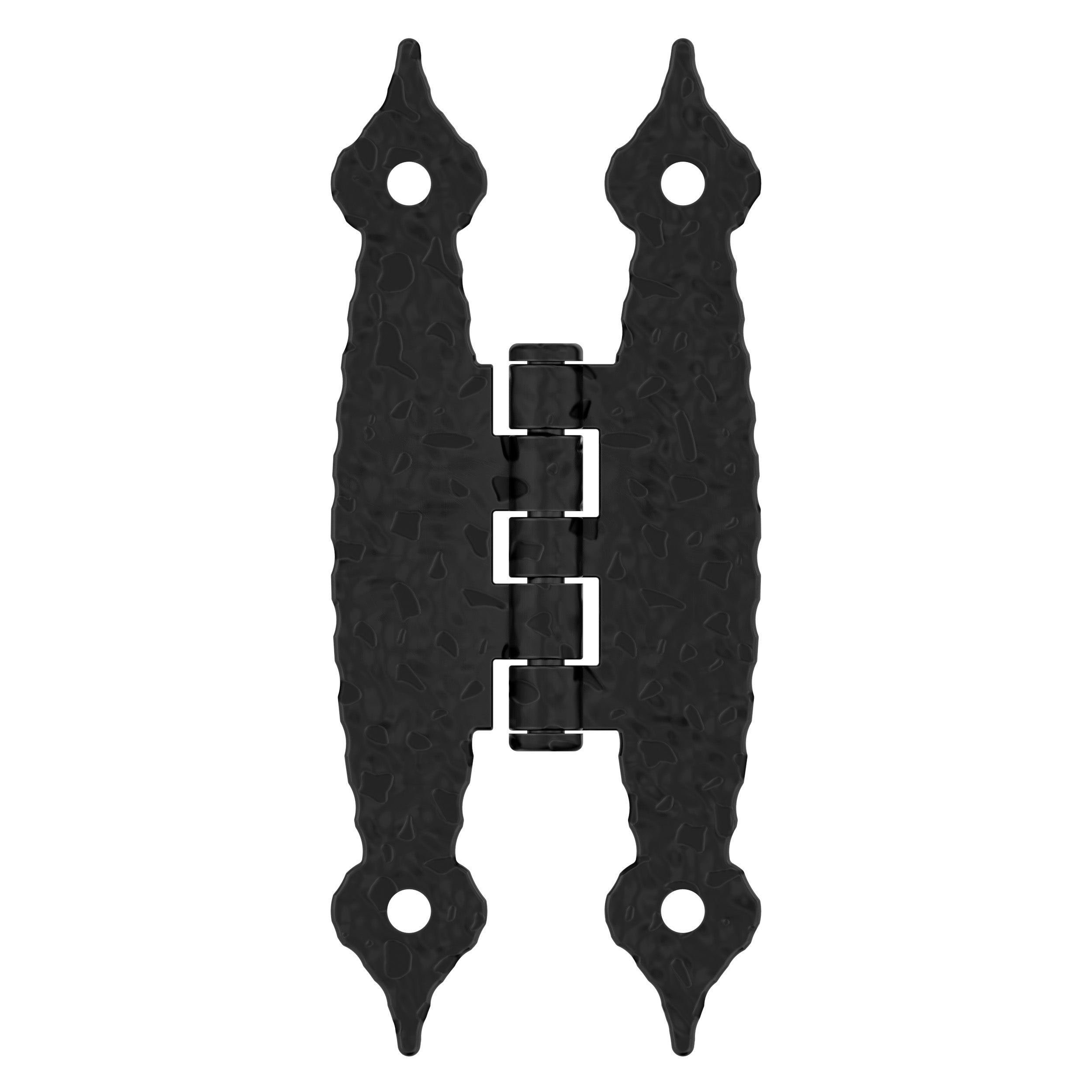 Non-Self Closing Flush Mount Colonial Black Cabinet Hinge - 1 Pair