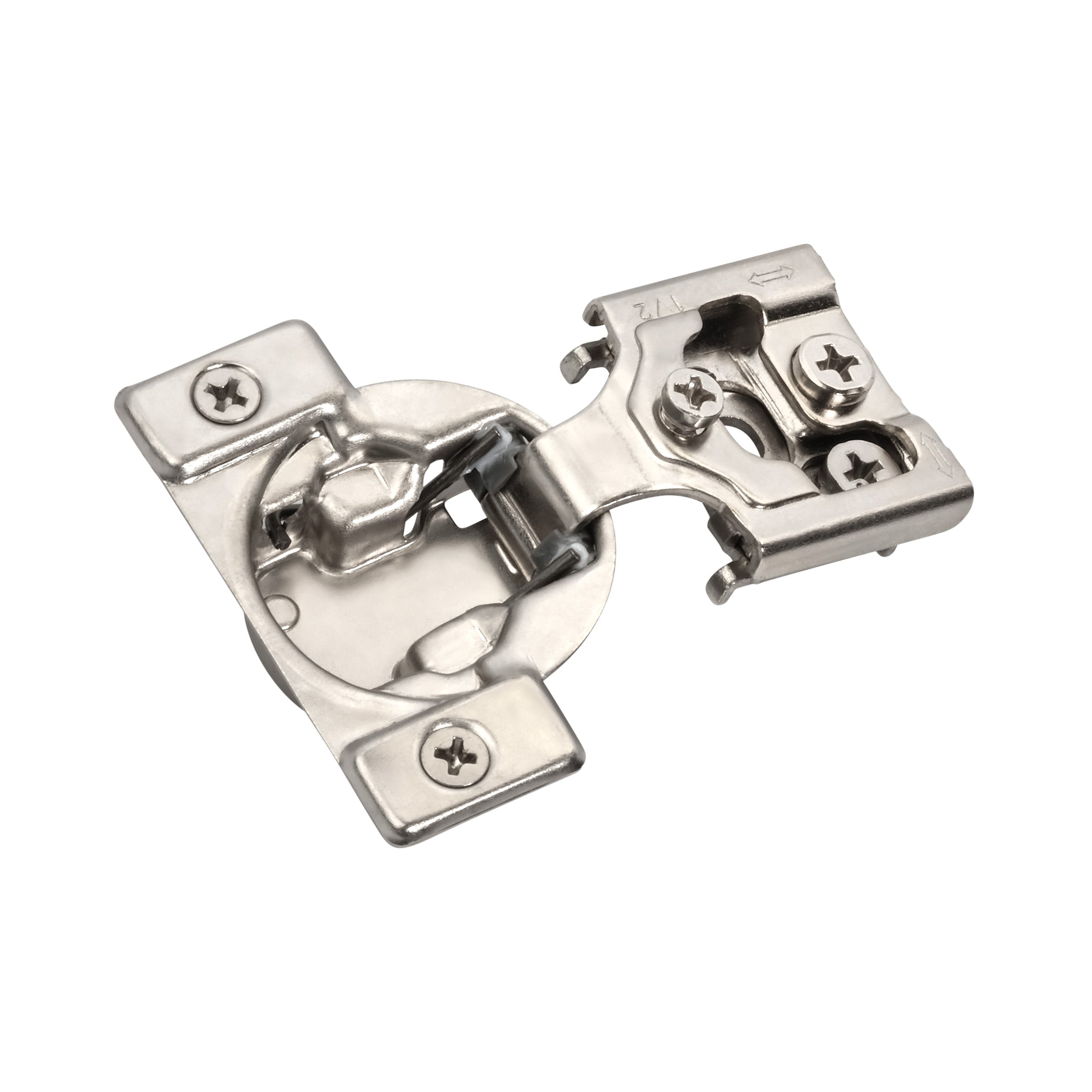 1/2 inch (13mm) Overlay Face Frame Self-Close Concealed Cabinet Hinge - 1 Pair