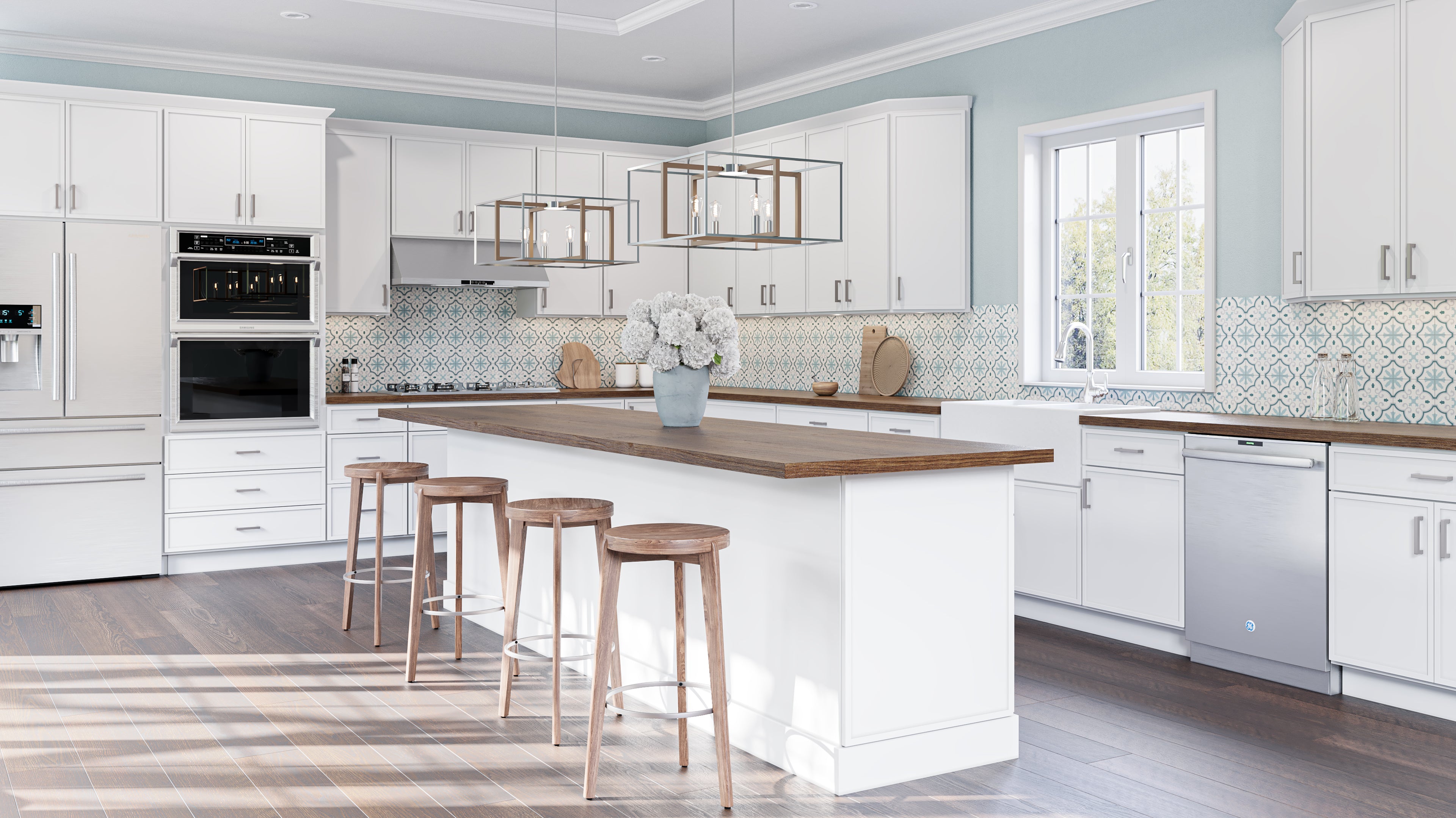 Edgeline White 10x10 Full Kitchen