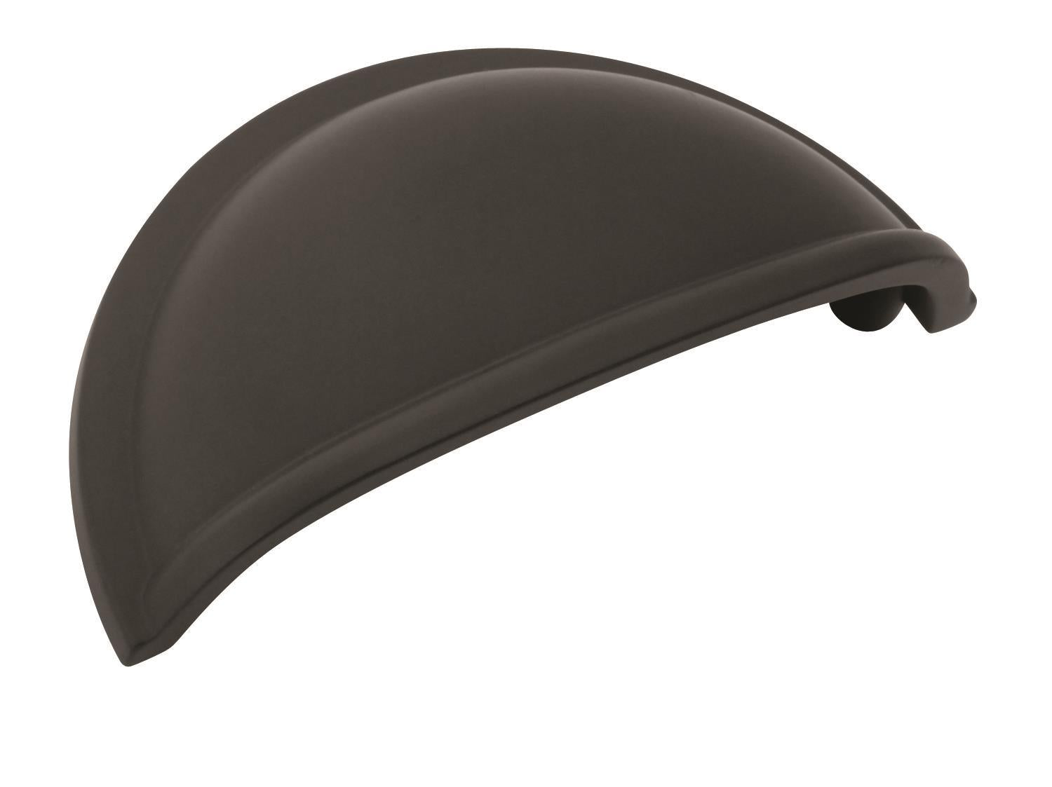 Cup Pulls 3 inch (76mm) Center-to-Center Matte Black Cabinet Cup Pull