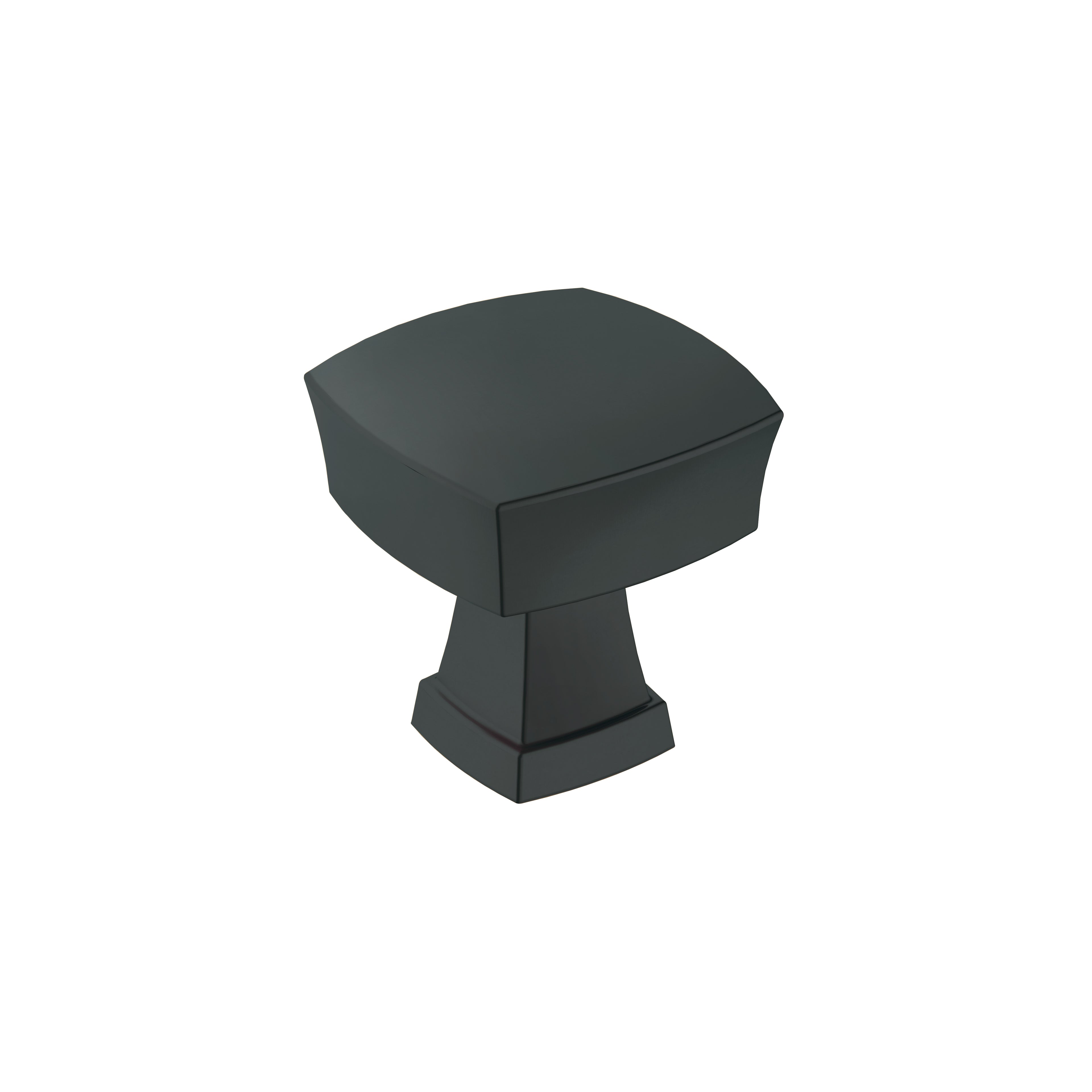 Stature 1-1/4 inch (32mm) Length Matte Black Cabinet Knob