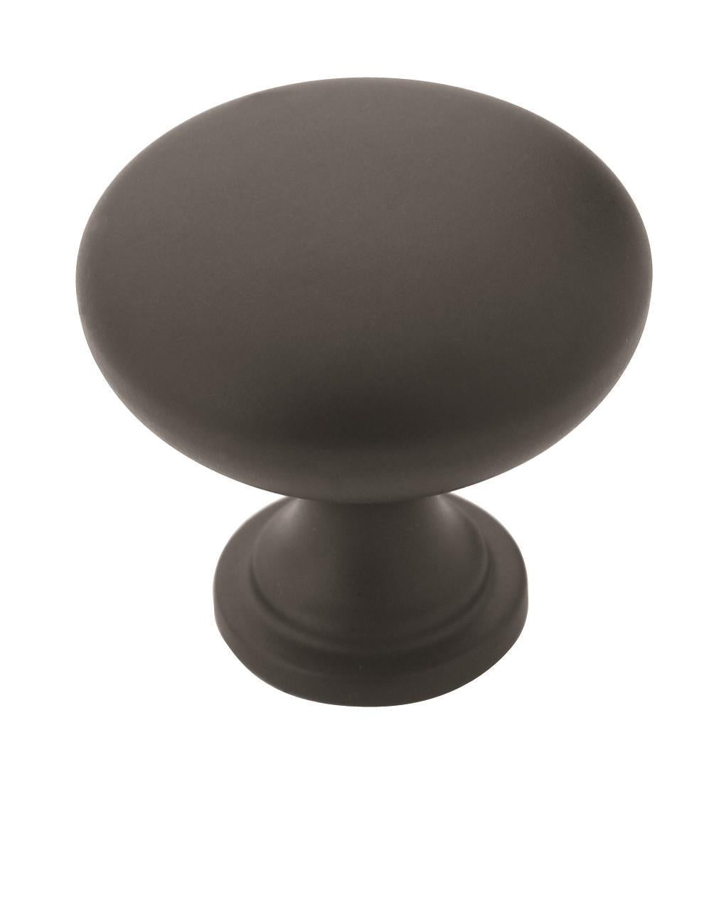 Edona 1-1/4 inch (32mm) Diameter Matte Black Cabinet Knob