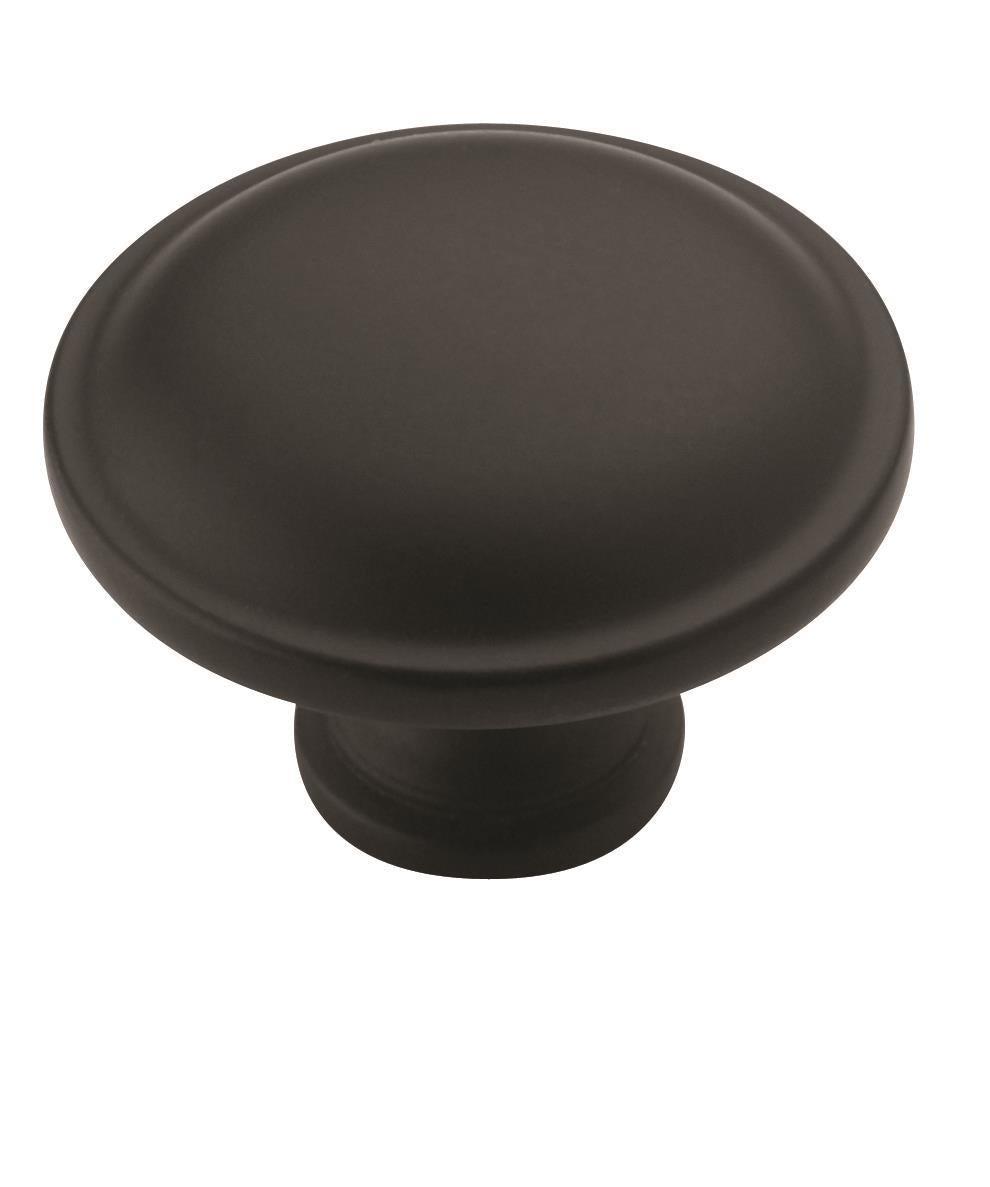 Everyday Heritage 1-1/4 inch (32mm) Diameter Matte Black Cabinet Knob