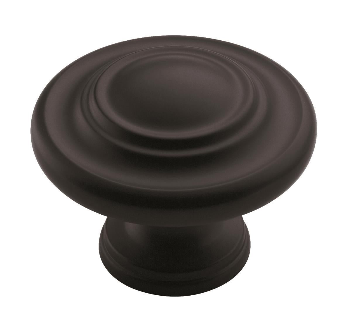 Inspirations 1-3/4 inch (44mm) Diameter Matte Black Cabinet Knob