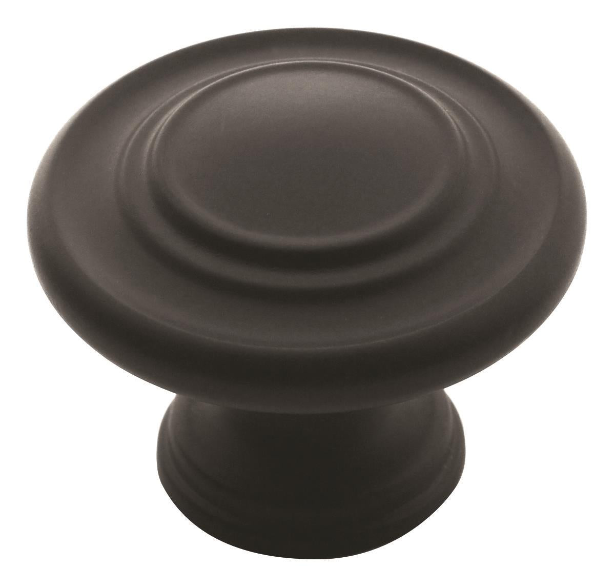 Inspirations 1-5/16 inch (33mm) Diameter Matte Black Cabinet Knob