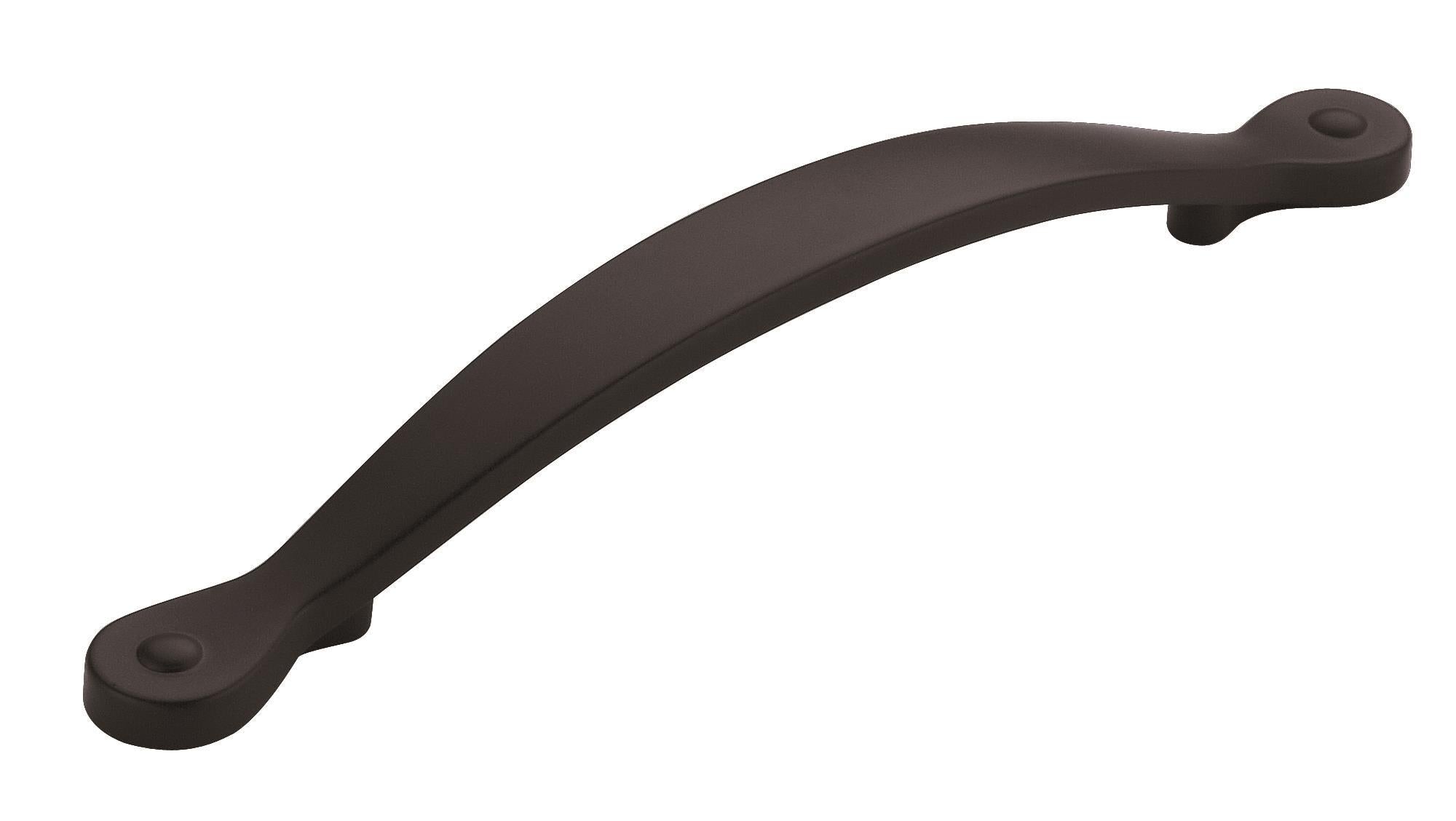 Inspirations 5-1/16 inch (128mm) Center-to-Center Matte Black Cabinet Pull