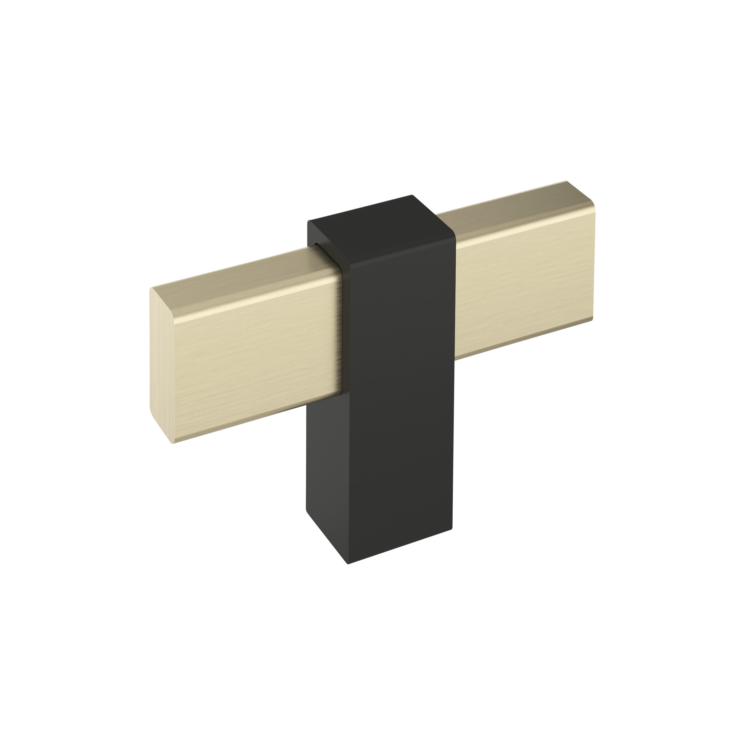Mulino 2-3/8 inch (60mm) Length Golden Champagne/Matte Black Cabinet Knob