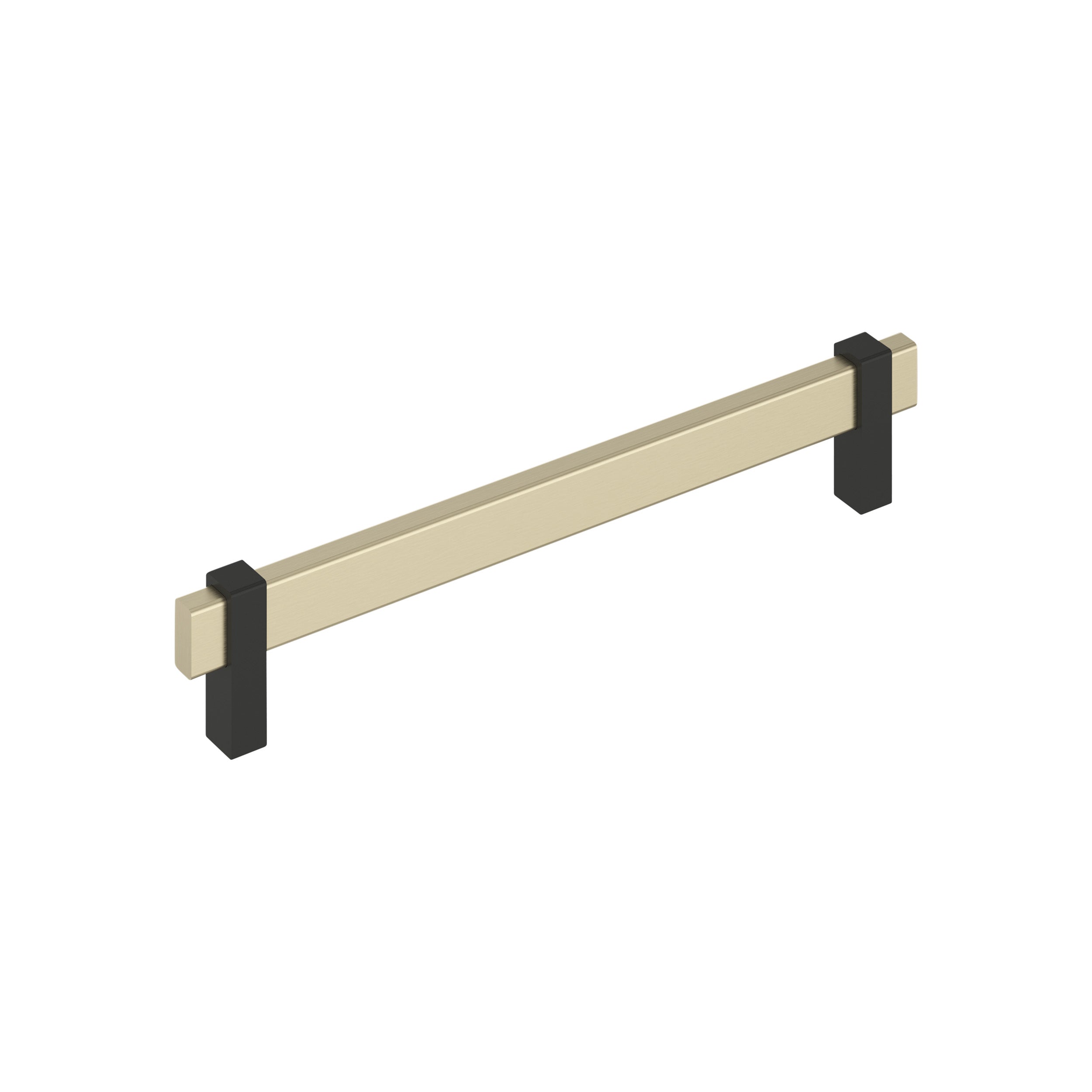 Mulino 7-9/16 inch (192mm) Center-to-Center Golden Champagne/Matte Black Cabinet Pull