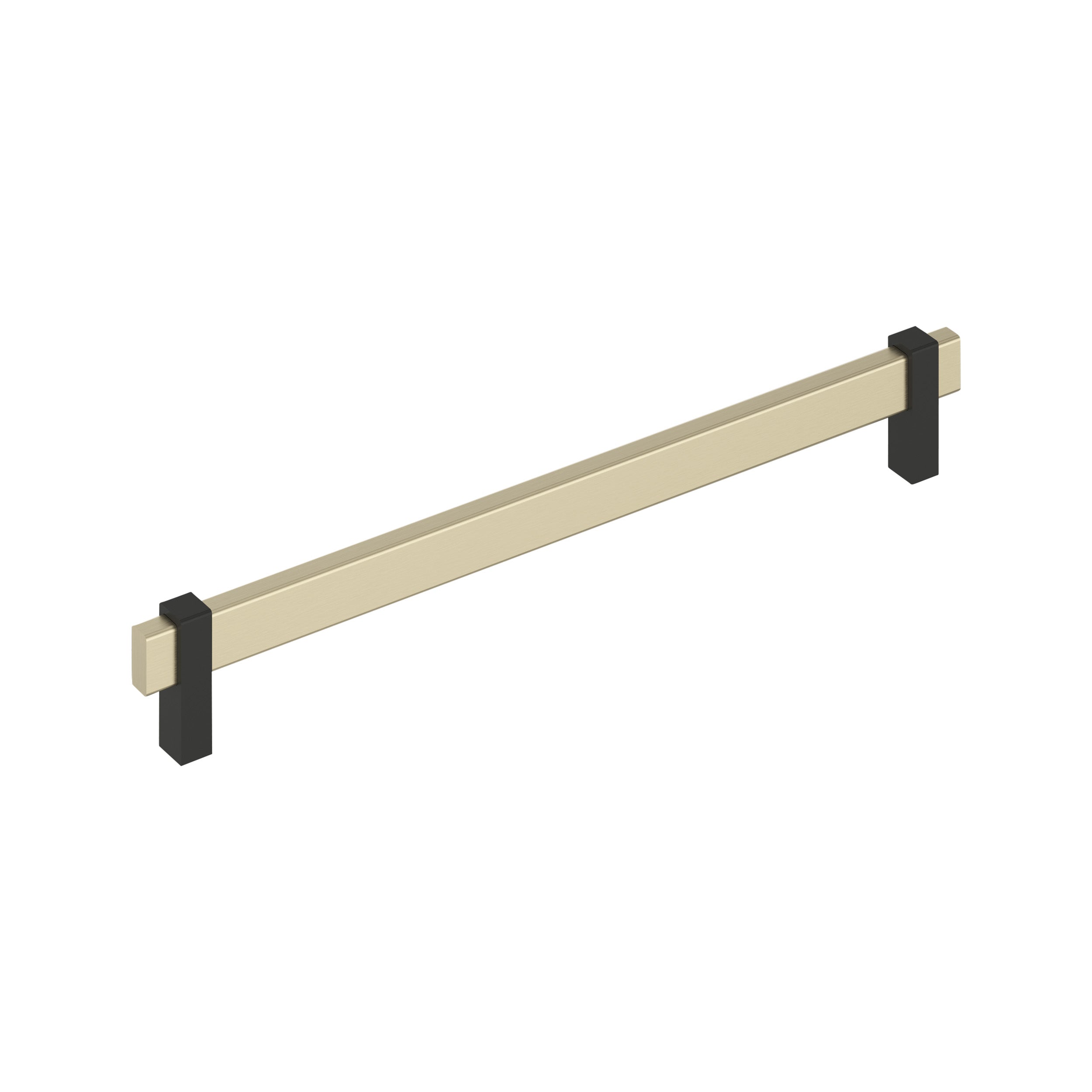 Mulino 10-1/16 inch (256mm) Center-to-Center Golden Champagne/Matte Black Cabinet Pull