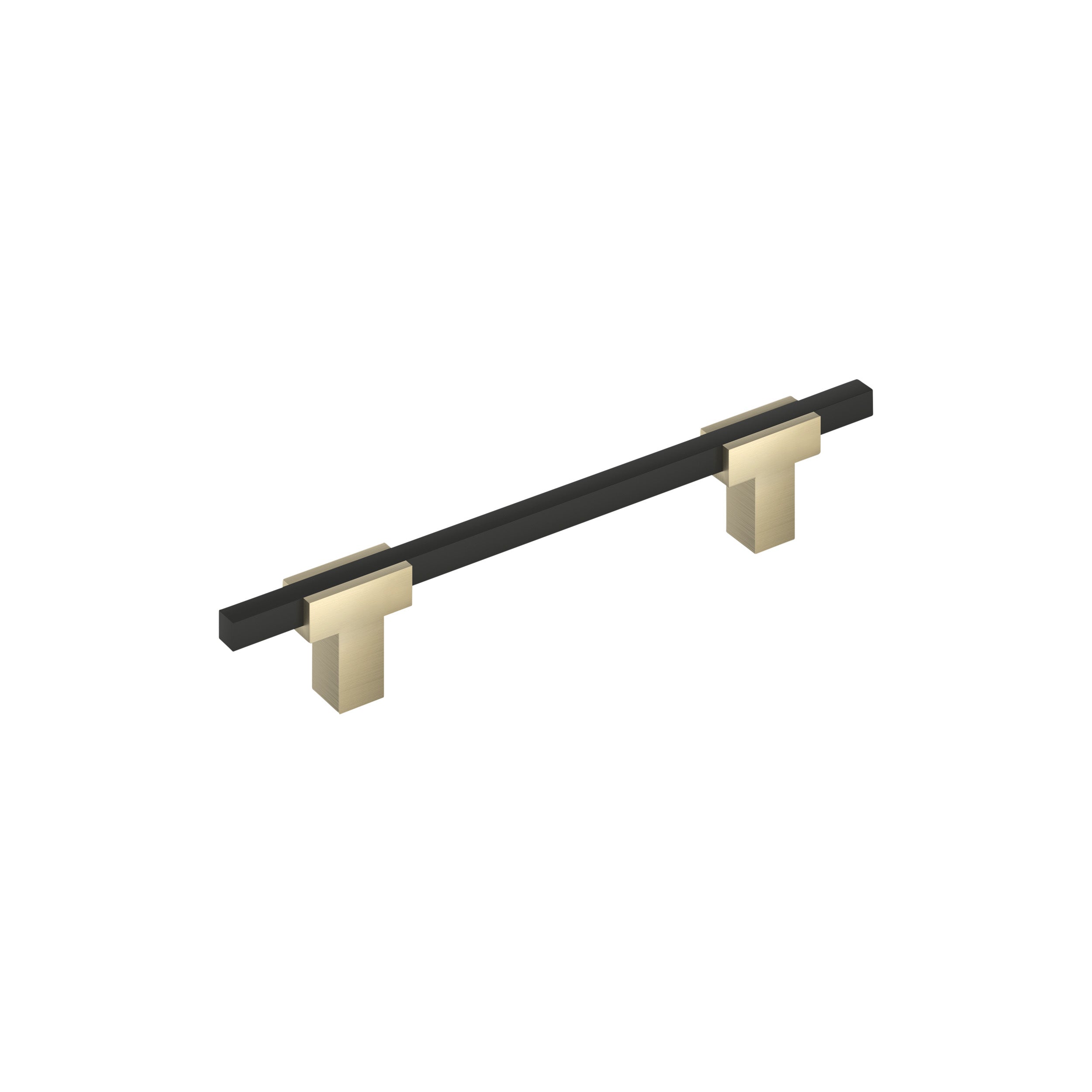 Urbanite 5-1/16 inch (128mm) Center-to-Center Golden Champagne/Matte Black Cabinet Pull