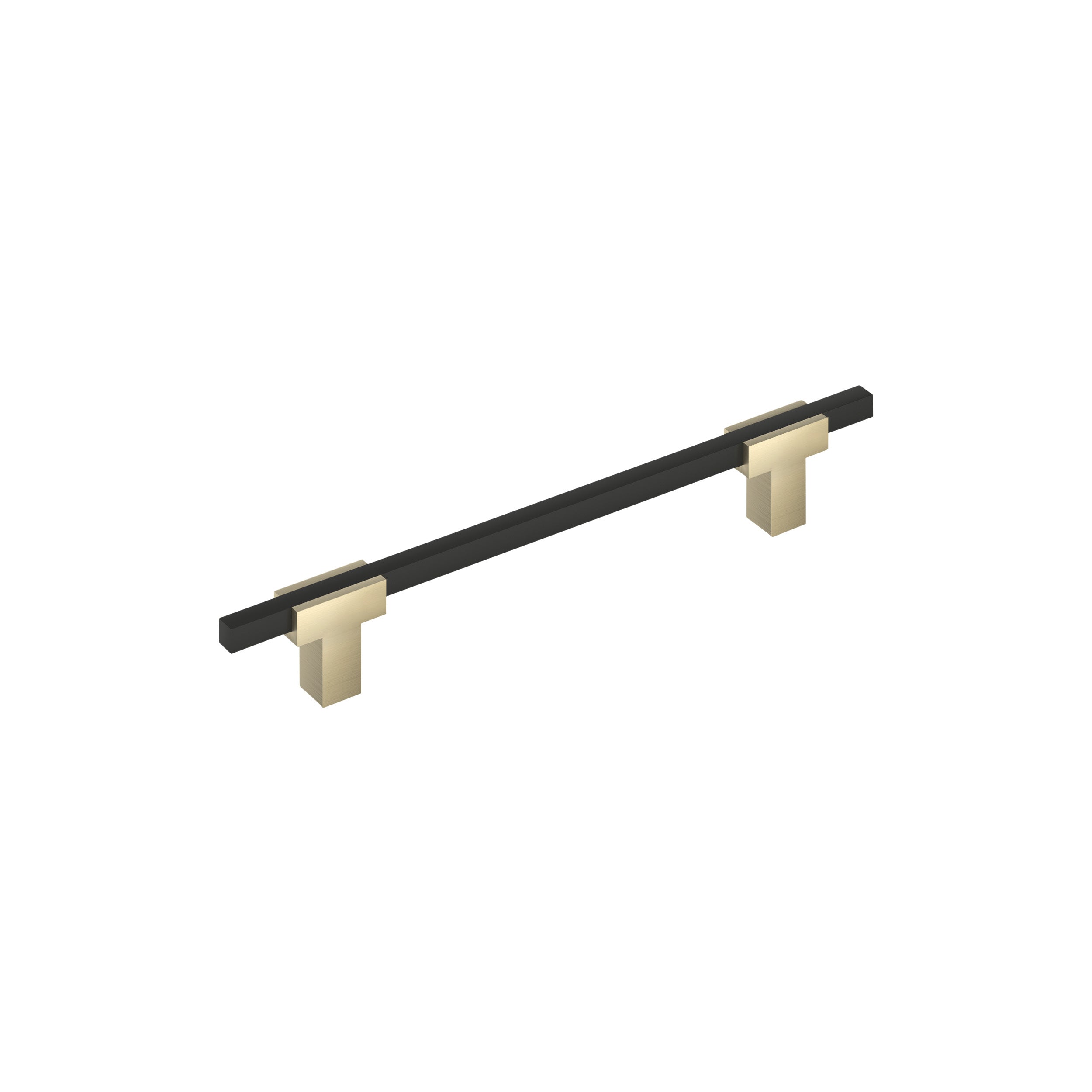 Urbanite 6-5/16 inch (160mm) Center-to-Center Golden Champagne/Matte Black Cabinet Pull