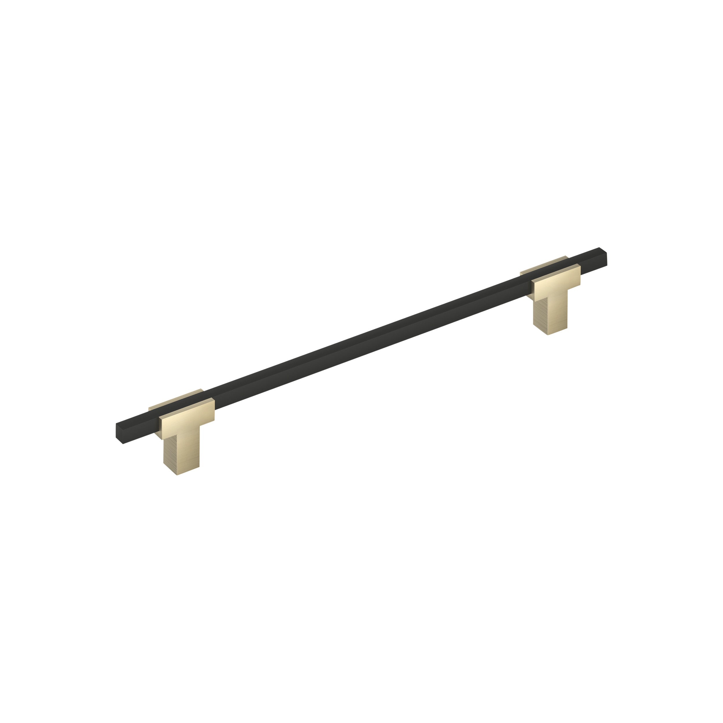 Urbanite 8-13/16 inch (224mm) Center-to-Center Golden Champagne/Matte Black Cabinet Pull