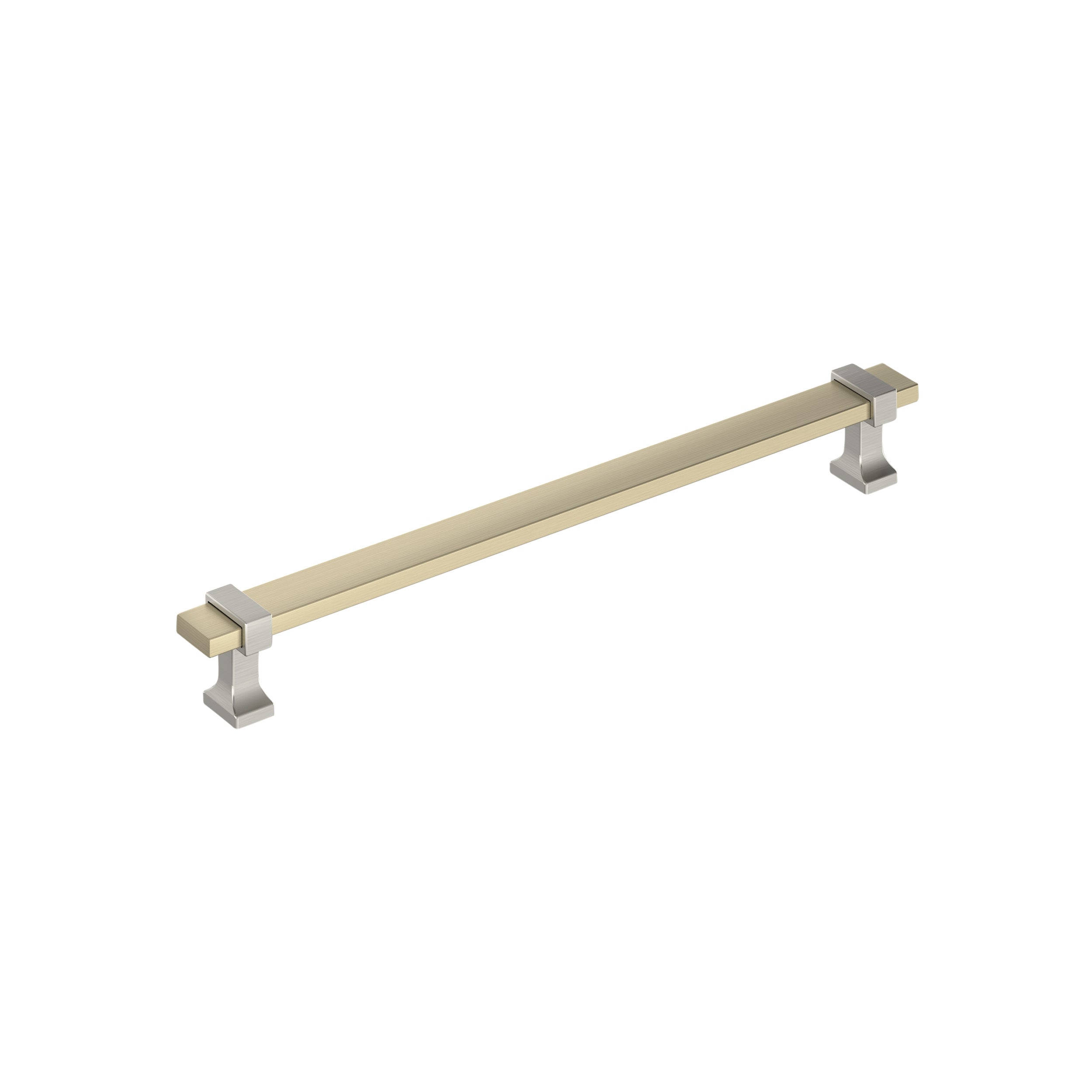 Overton 8-13/16 inch (224mm) Center-to-Center Golden Champagne/Satin Nickel Cabinet Pull