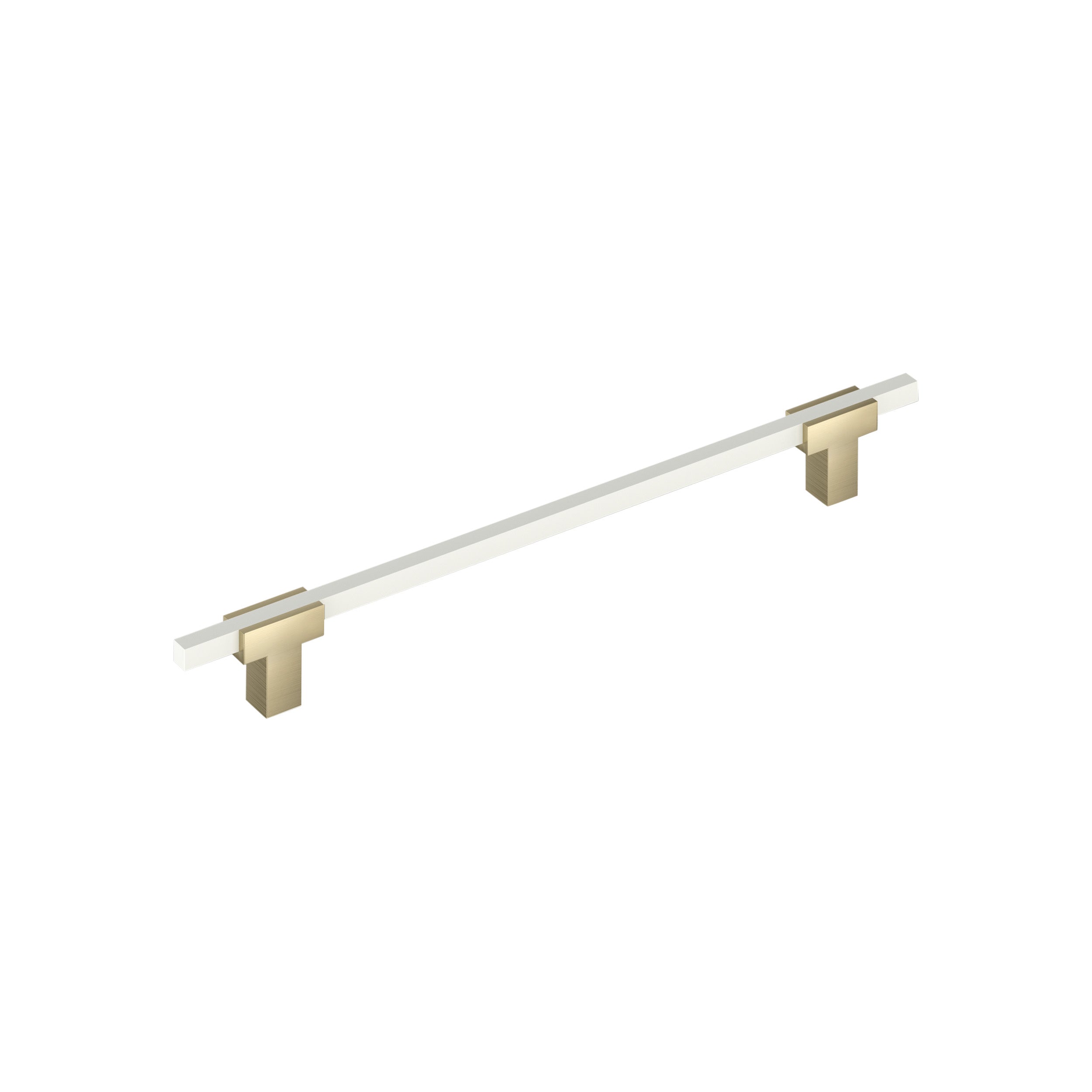 Urbanite 8-13/16 inch (224mm) Center-to-Center Golden Champagne/White Cabinet Pull