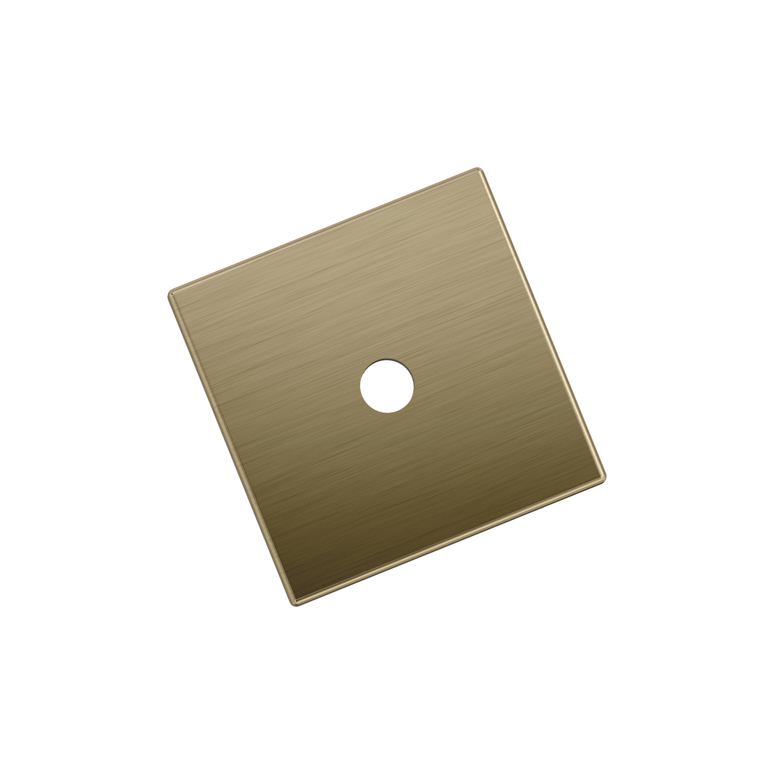Ladera 1-3/16 inch (30mm) Length Square Golden Champagne Cabinet Knob Backplate