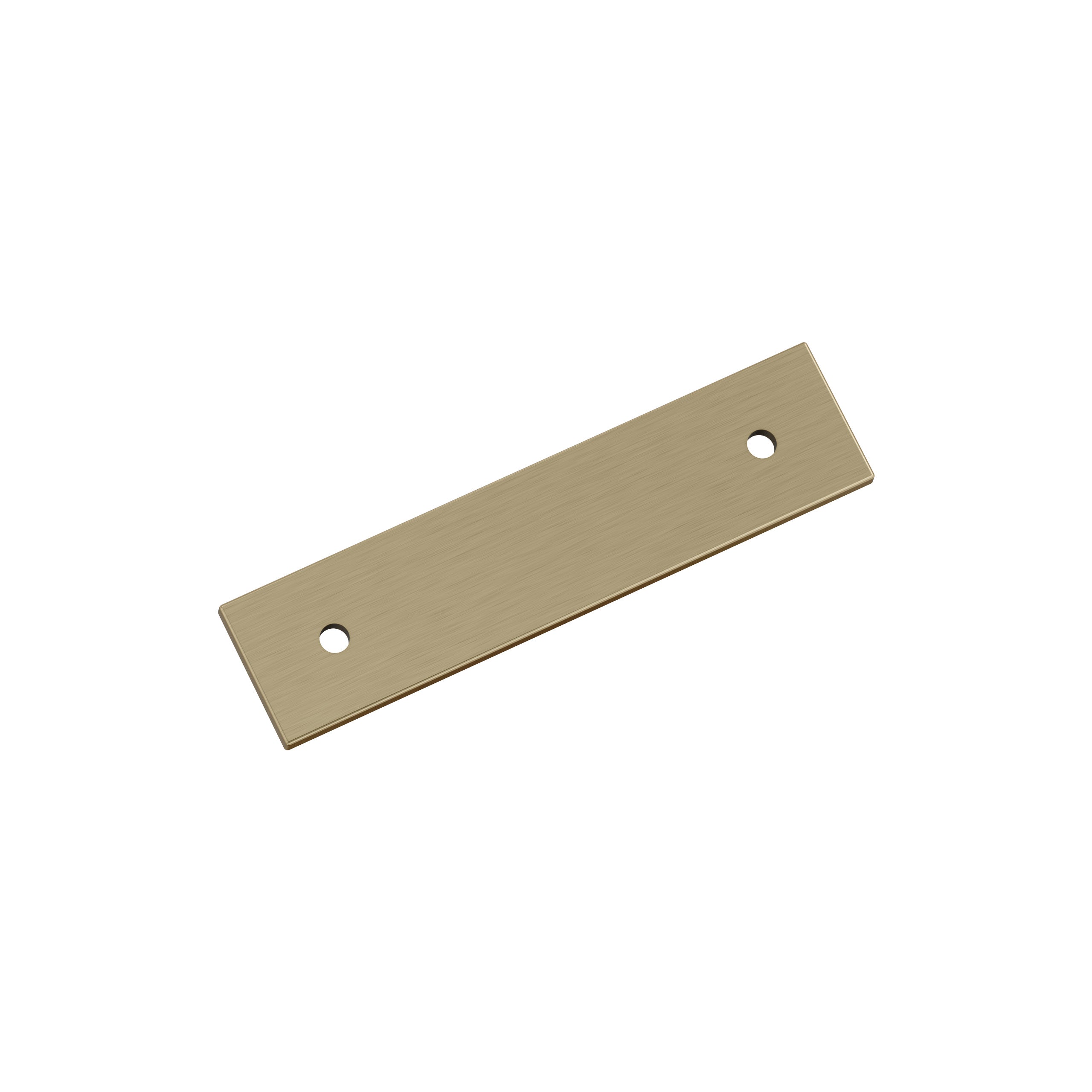 Ladera 3 inch (76mm) Center-to-Center Rectangle Golden Champagne Cabinet Pull Backplate