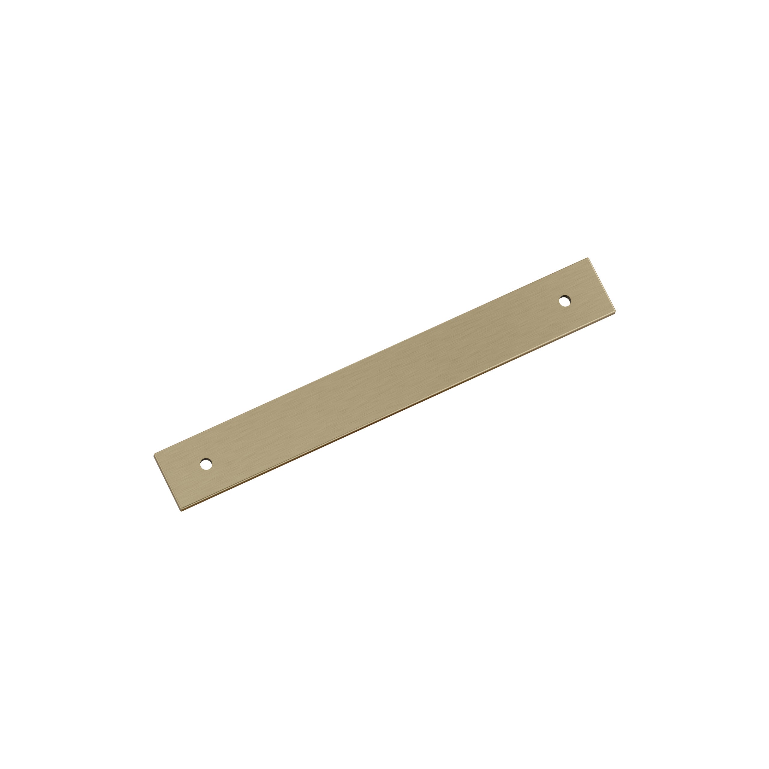 Ladera 6-5/16 inch (160mm) Center-to-Center Rectangle Golden Champagne Cabinet Pull Backplate