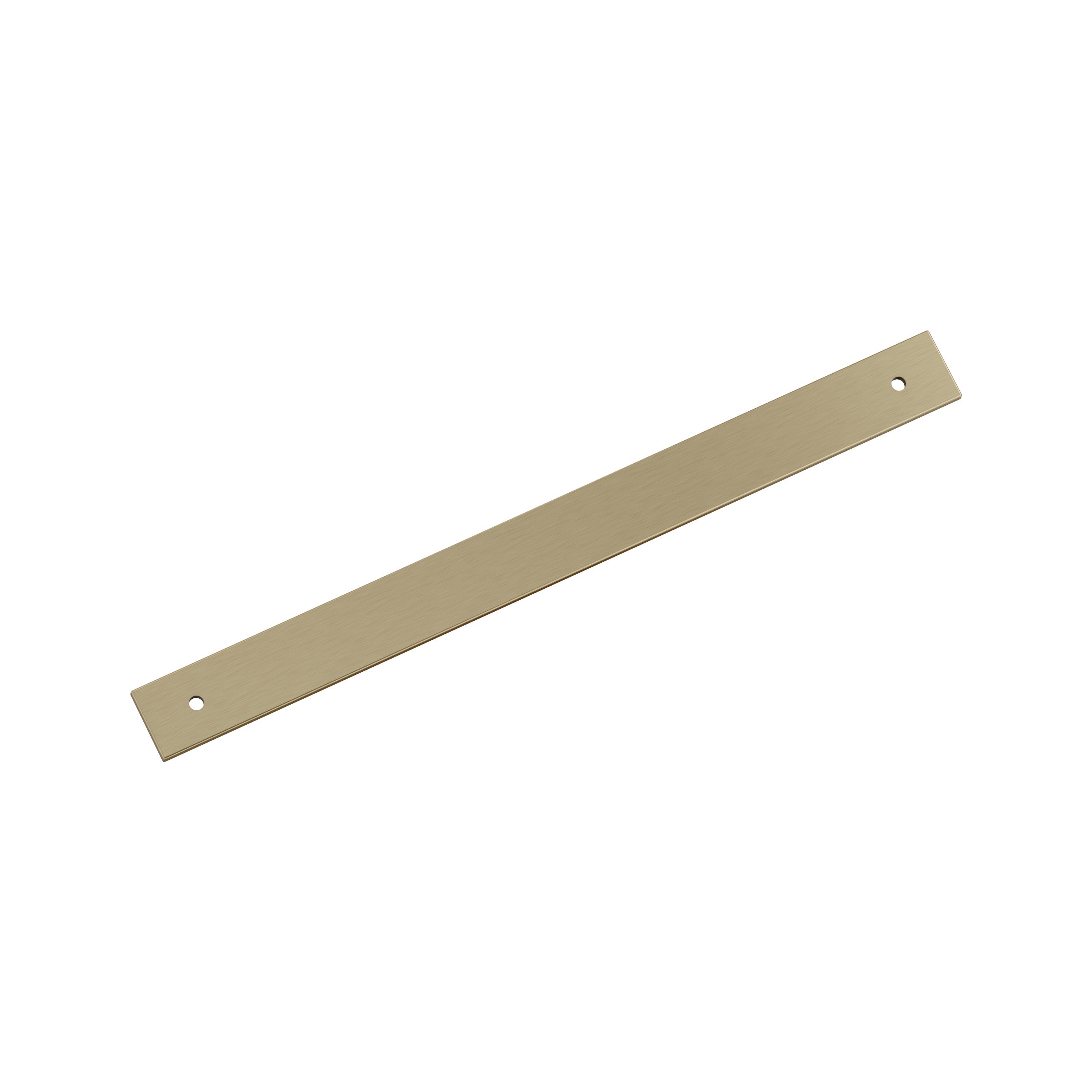 Ladera 10-1/16 inch (256mm) Center-to-Center Rectangle Golden Champagne Cabinet Pull Backplate