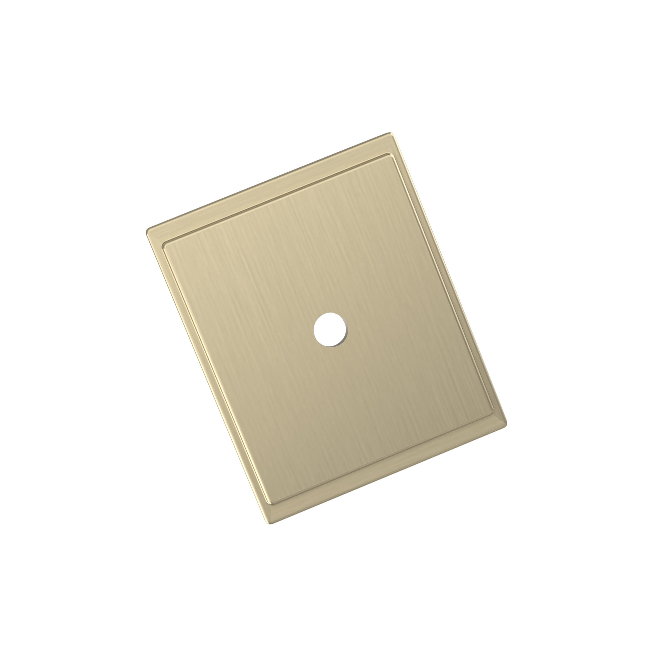 Maymont 1-5/8 inch (41mm) Length Square Golden Champagne Cabinet Knob Backplate