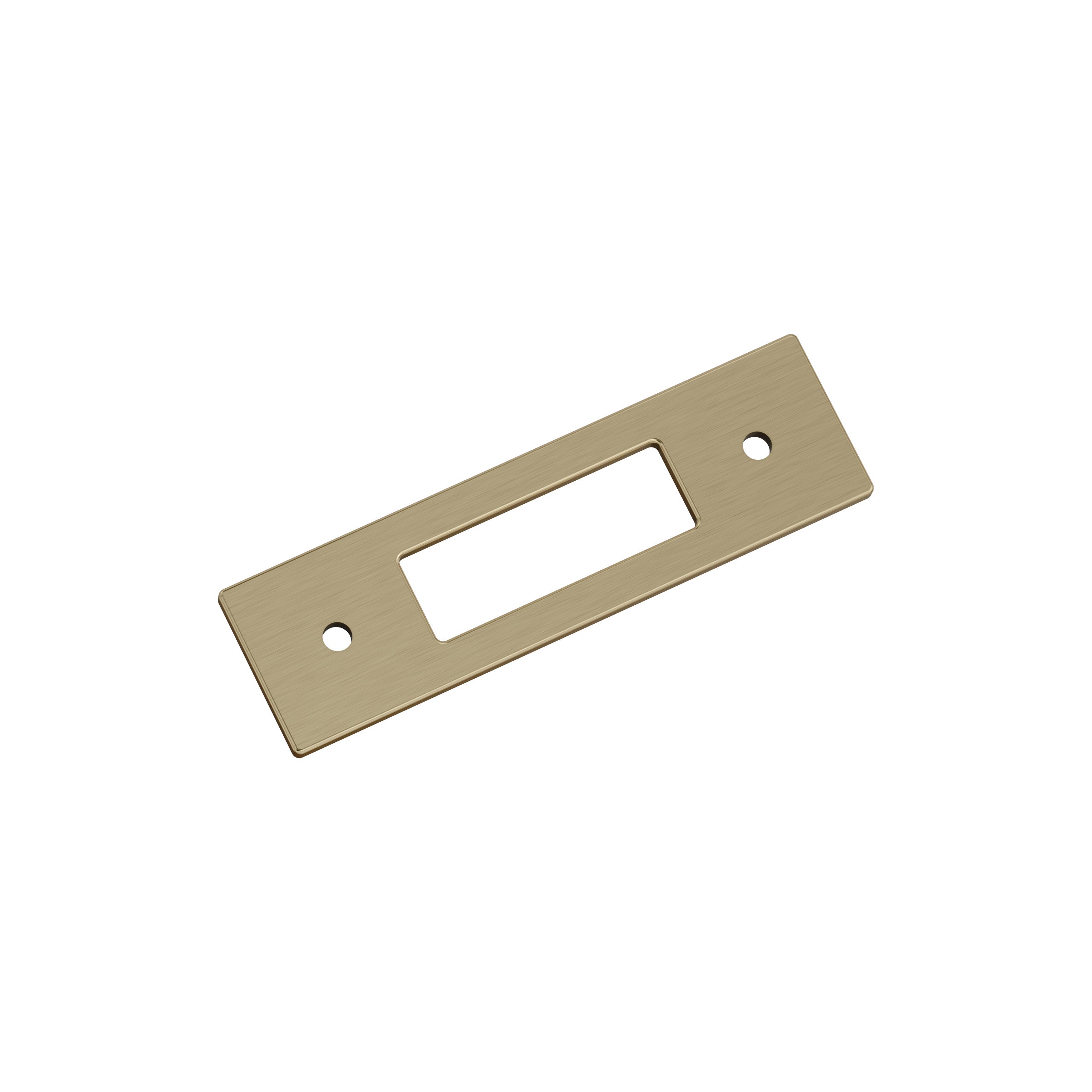 Medora 3 inch (76mm) Center-to-Center Rectangle Golden Champagne Cabinet Pull Backplate
