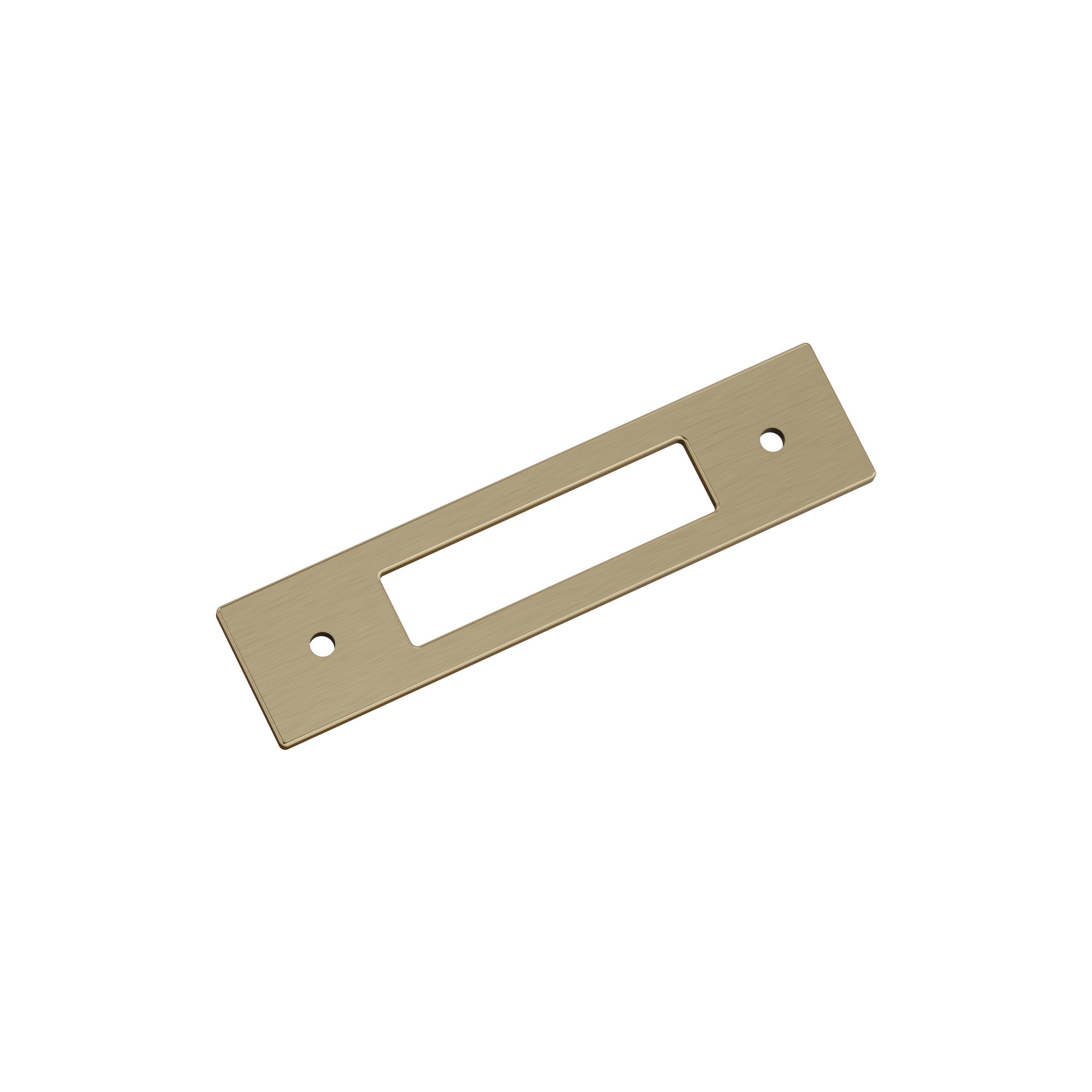 Medora 3-3/4 inch (96mm) Center-to-Center Rectangle Golden Champagne Cabinet Pull Backplate