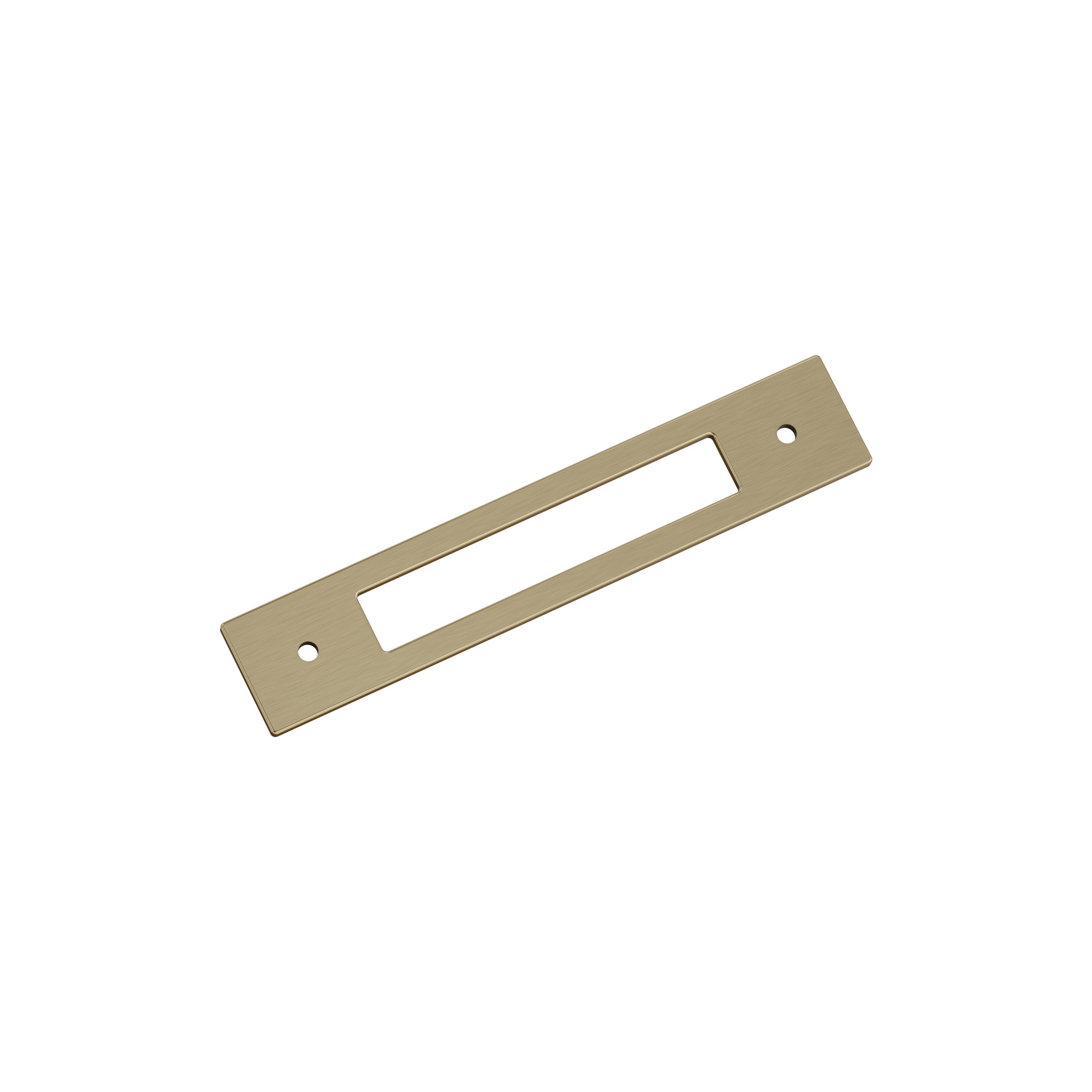 Medora 5-1/16 inch (128mm) Center-to-Center Rectangle Golden Champagne Cabinet Pull Backplate