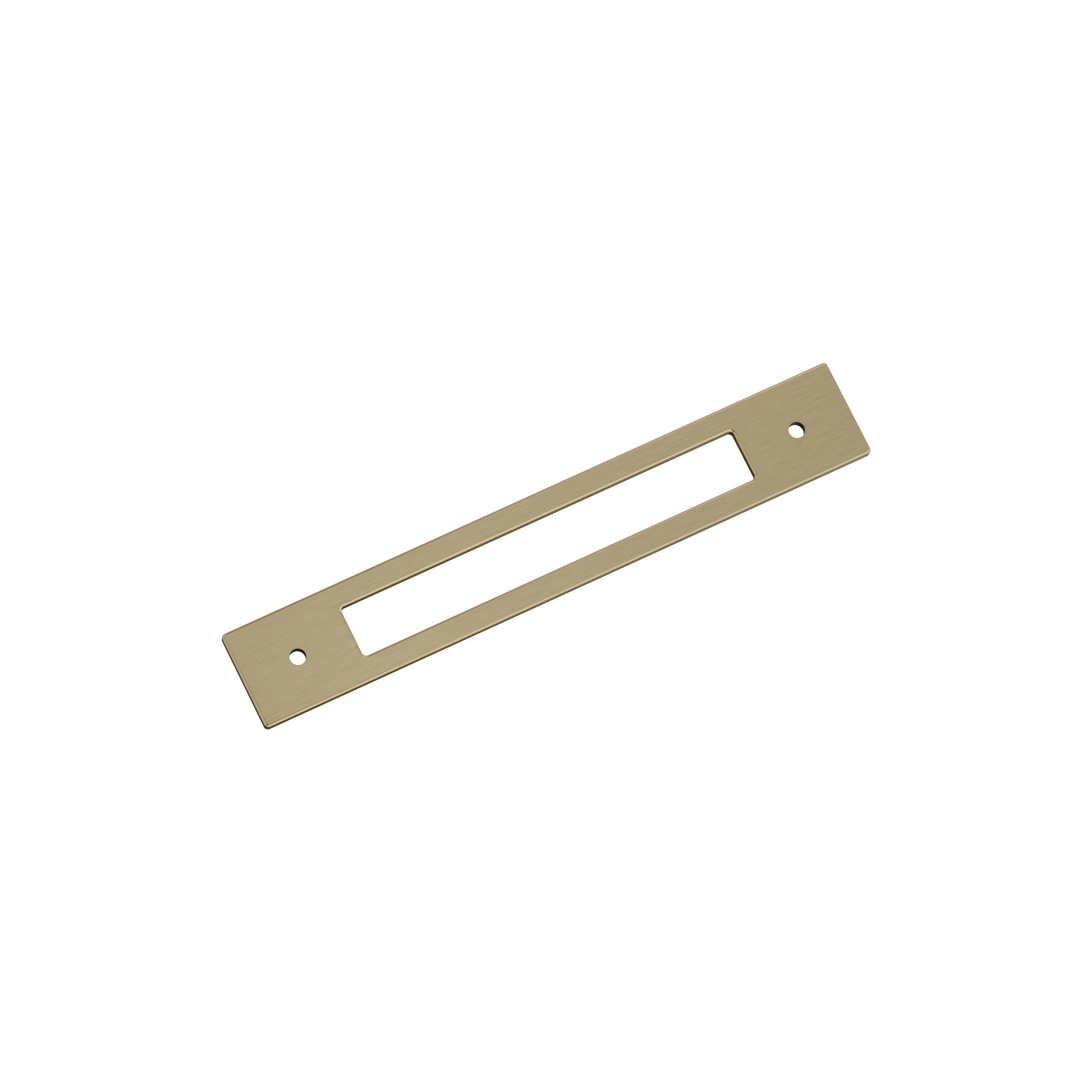 Medora 6-5/16 inch (160mm) Center-to-Center Rectangle Golden Champagne Cabinet Pull Backplate